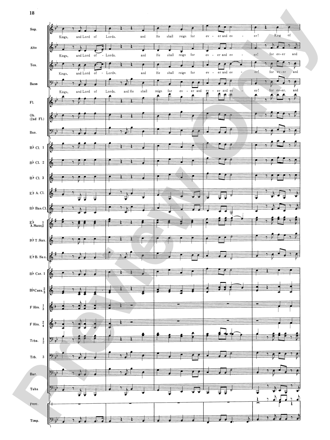 Hallelujah Chorus: Concert Band Conductor Score & Parts