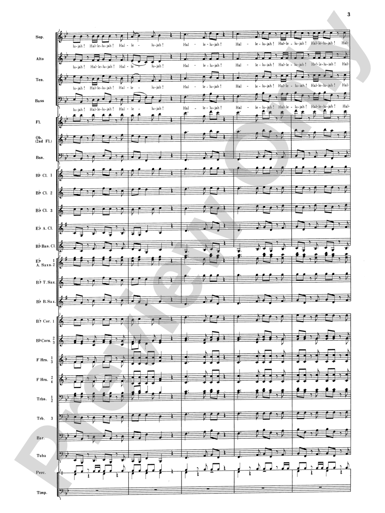 Hallelujah Chorus: Concert Band Conductor Score & Parts