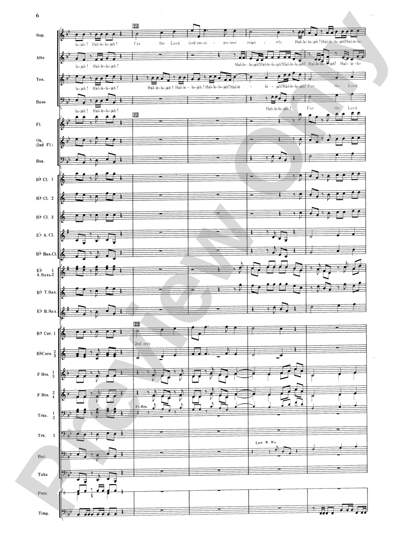 Hallelujah Chorus: Concert Band Conductor Score & Parts