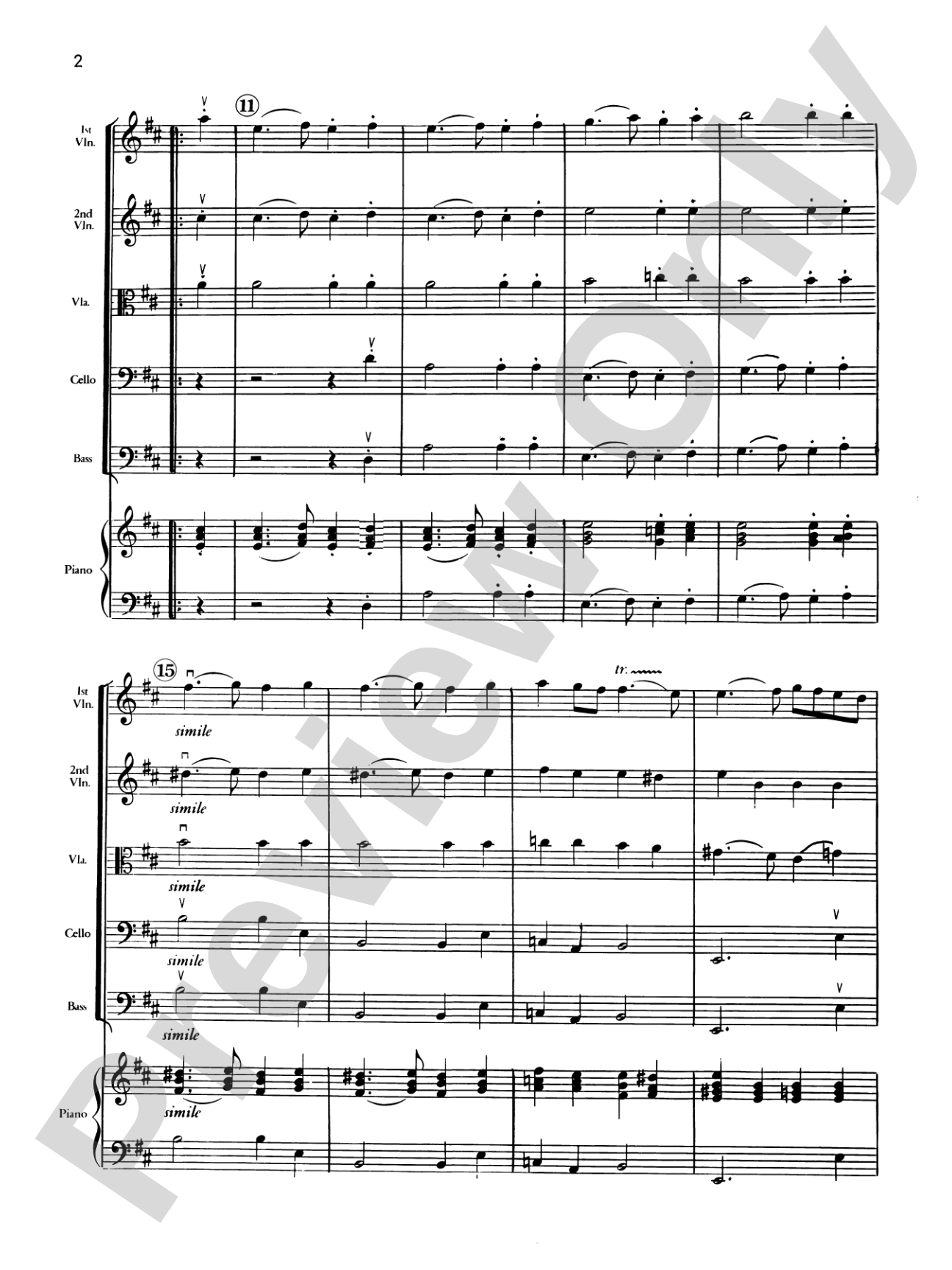 Air, Minuet and Rondo: String Orchestra Conductor Score & Parts