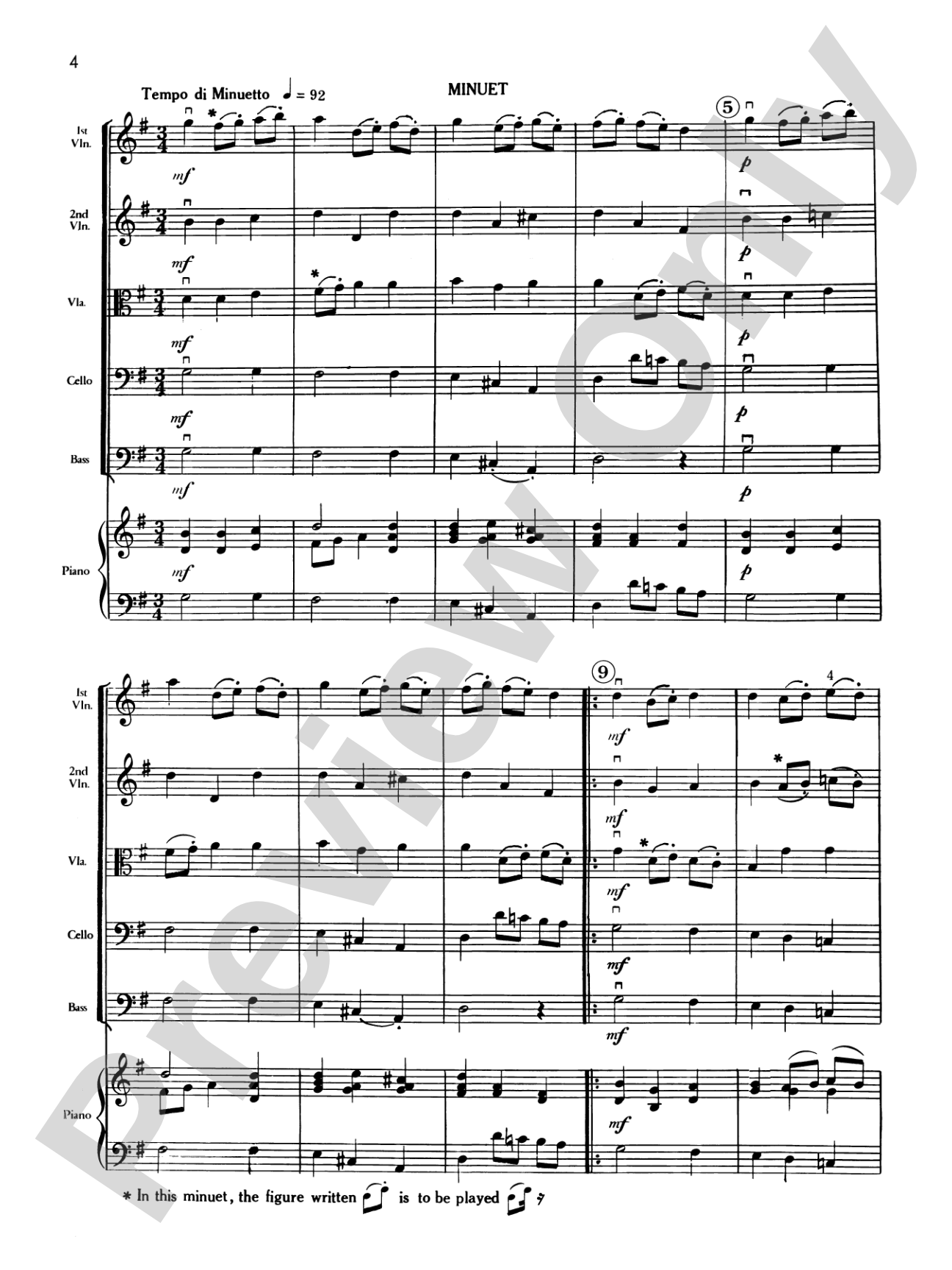 Air, Minuet and Rondo: String Orchestra Conductor Score & Parts