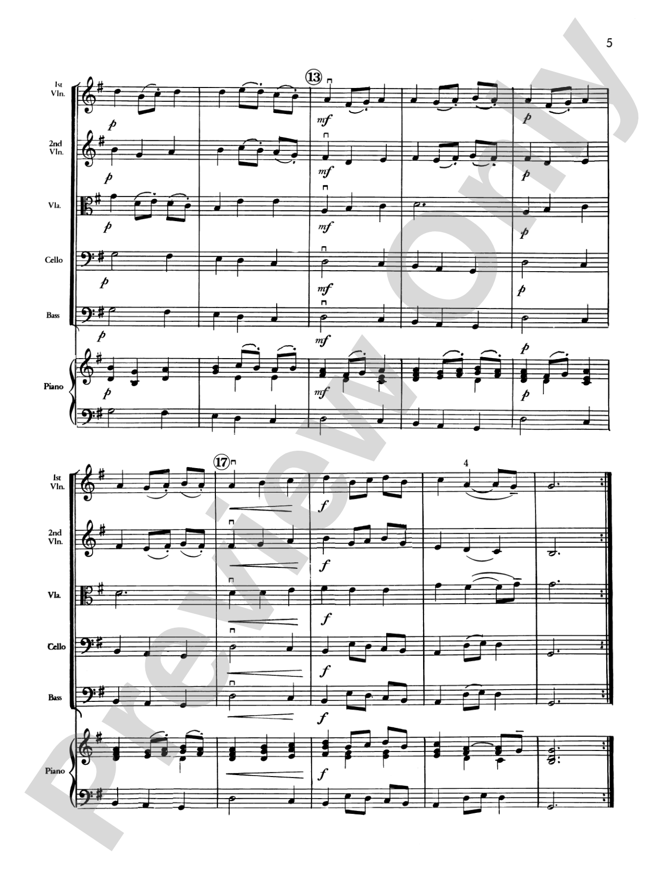 Air, Minuet and Rondo: String Orchestra Conductor Score & Parts