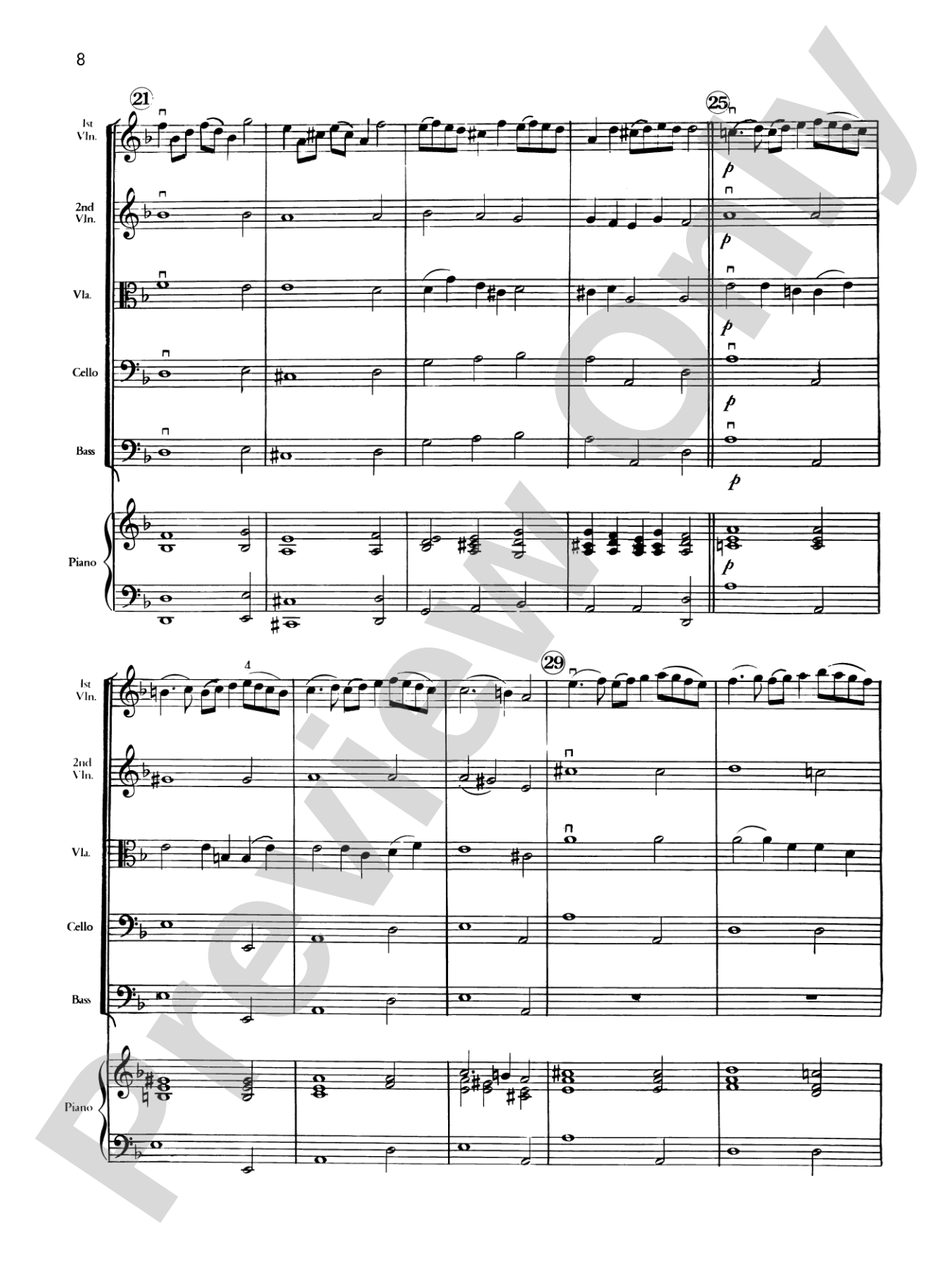 Air, Minuet and Rondo: String Orchestra Conductor Score & Parts