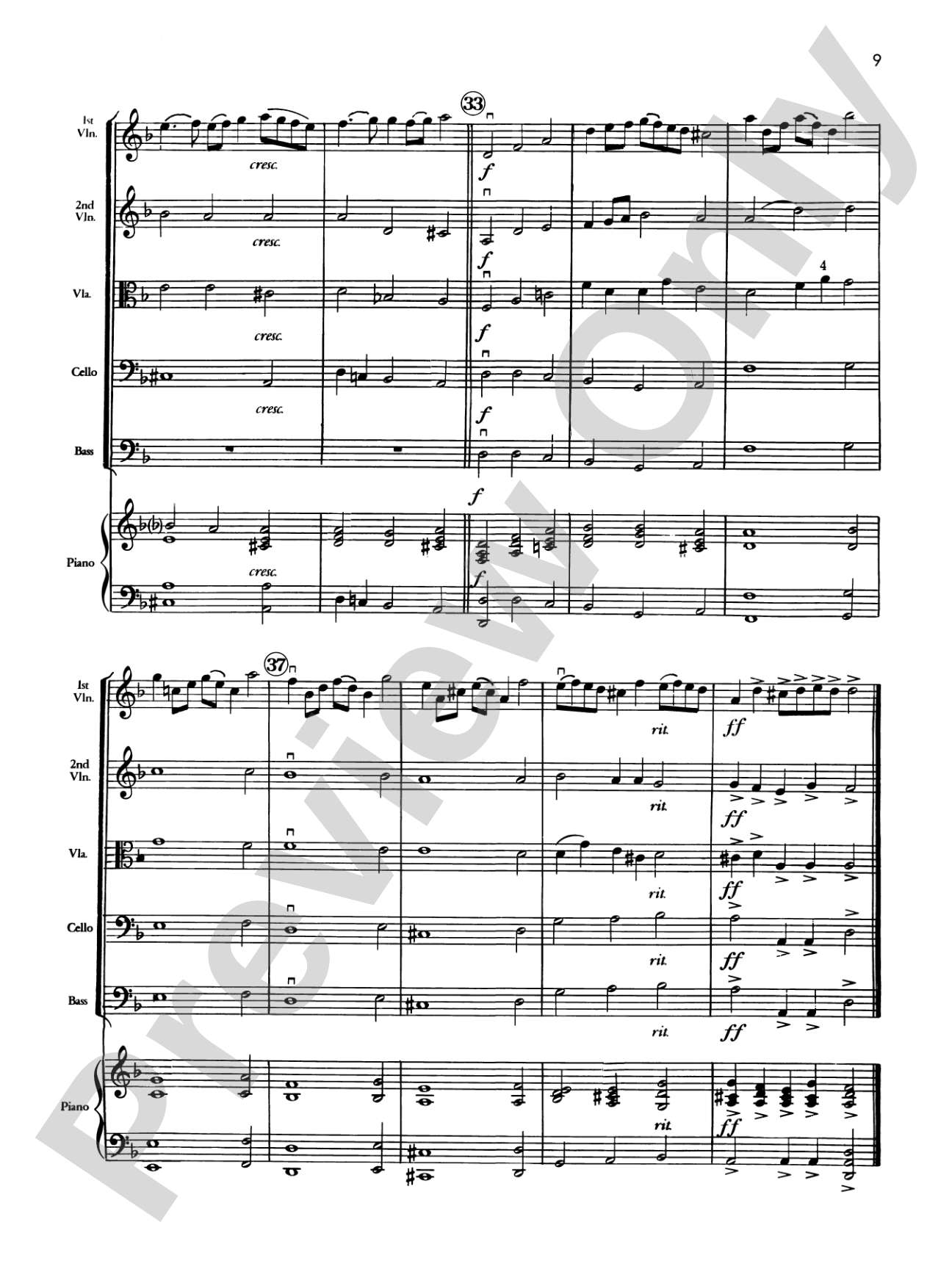 Air, Minuet and Rondo: String Orchestra Conductor Score & Parts