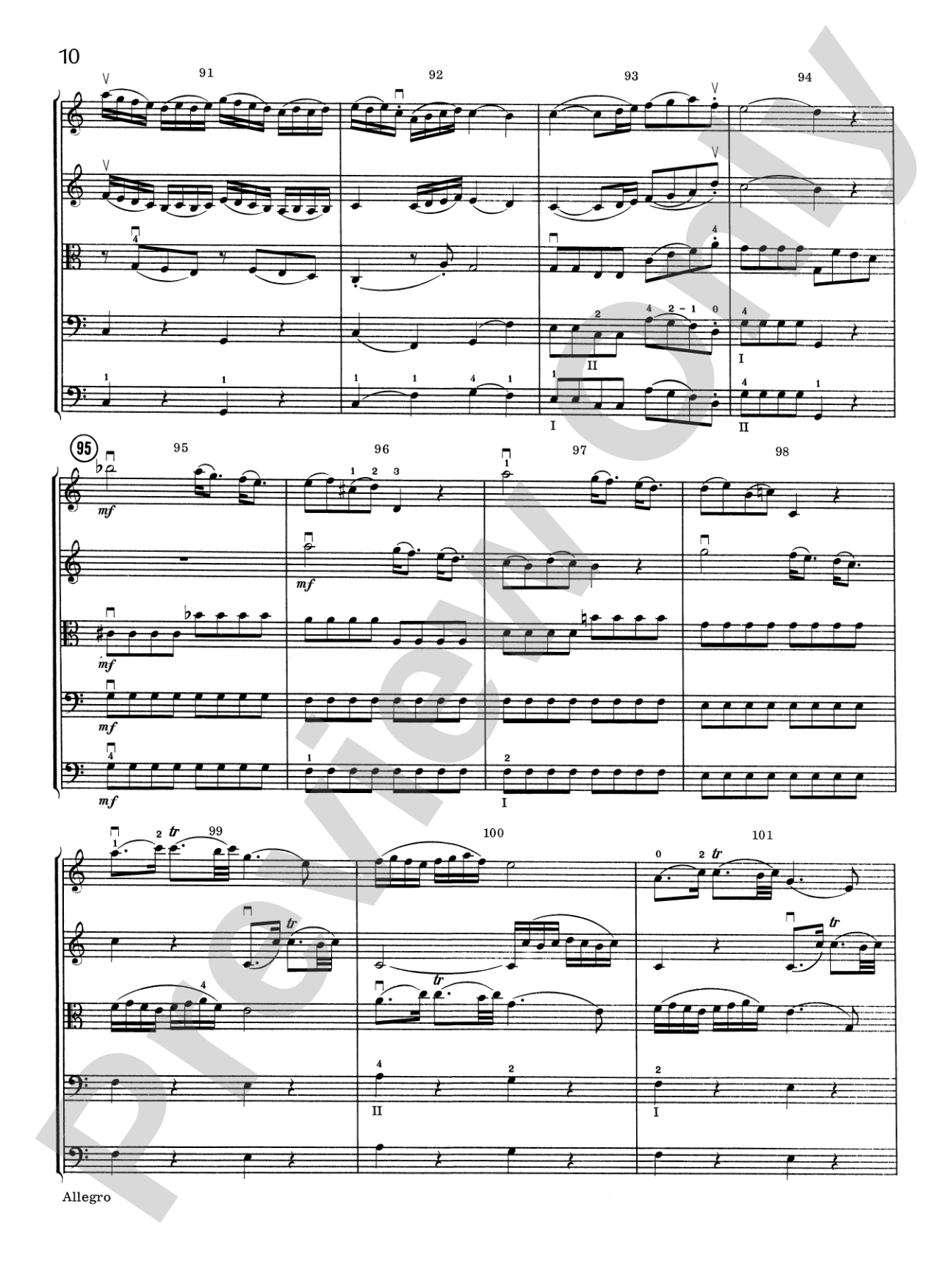 Allegro in C Major: String Orchestra Conductor Score & Parts