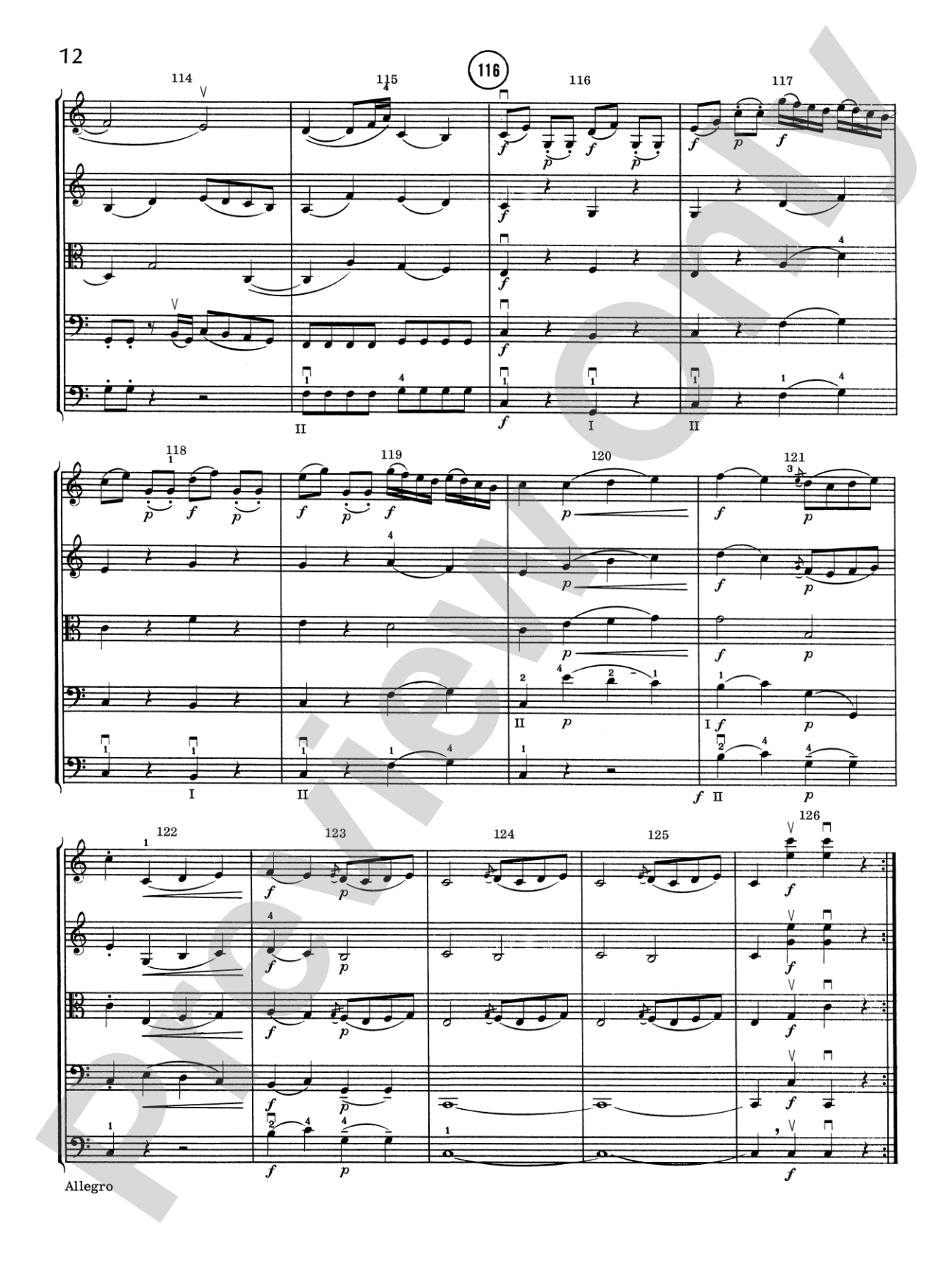 Allegro in C Major: String Orchestra Conductor Score & Parts