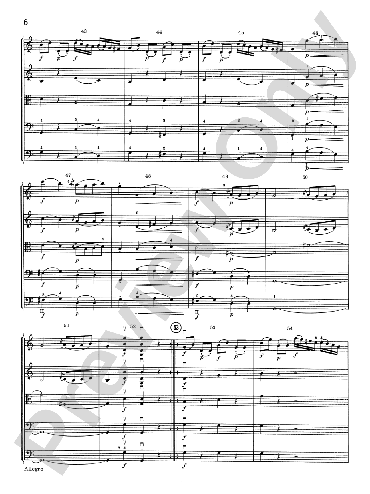 Allegro in C Major: String Orchestra Conductor Score & Parts