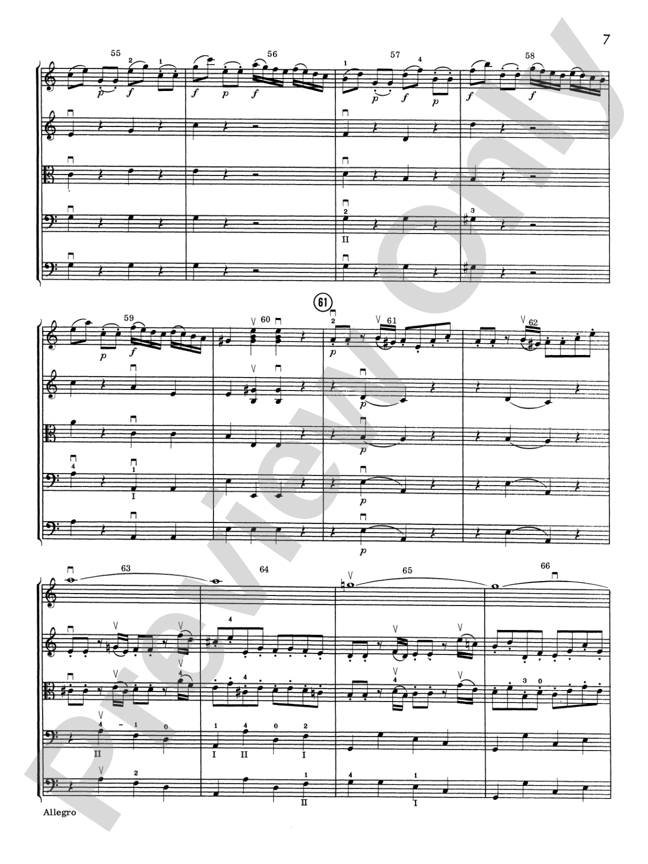 Allegro in C Major: String Orchestra Conductor Score & Parts