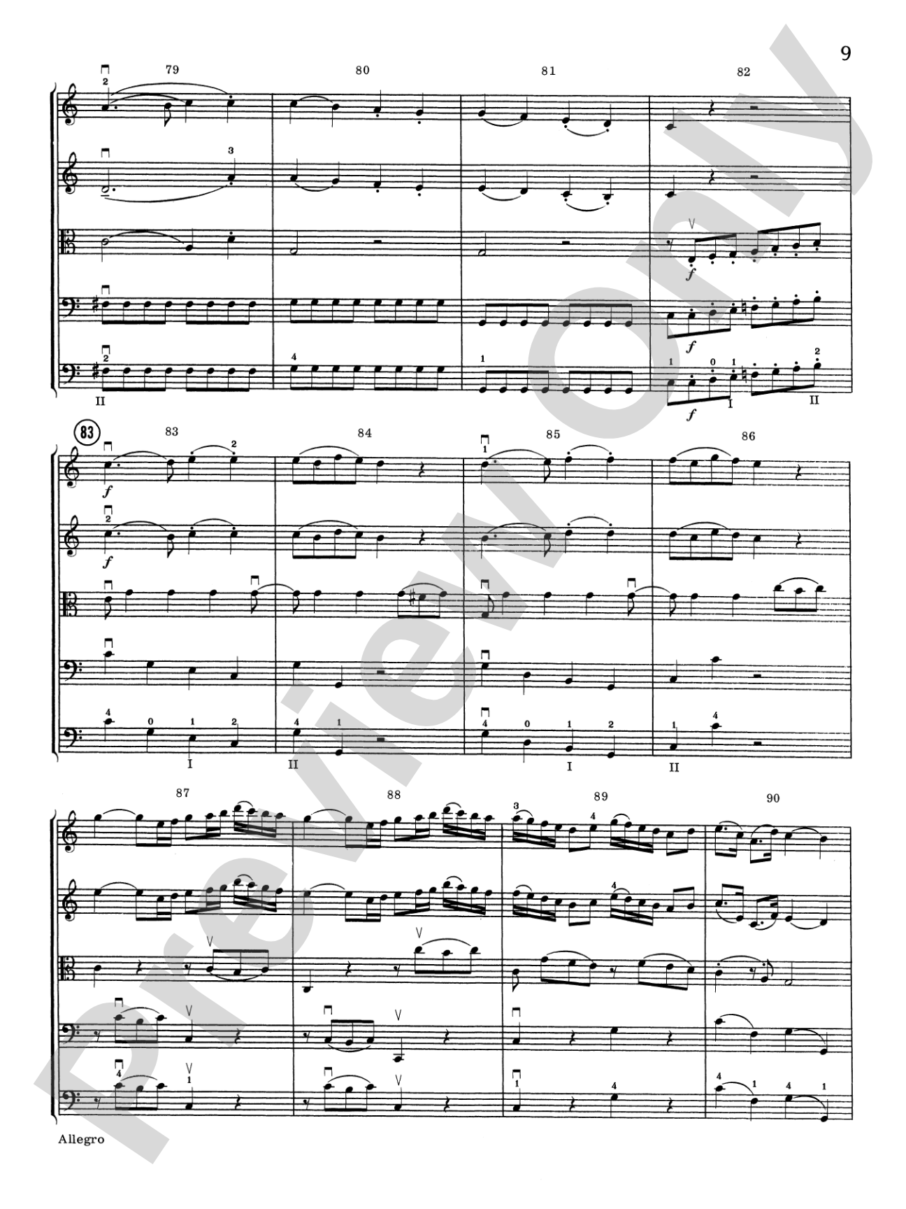 Allegro in C Major: String Orchestra Conductor Score & Parts