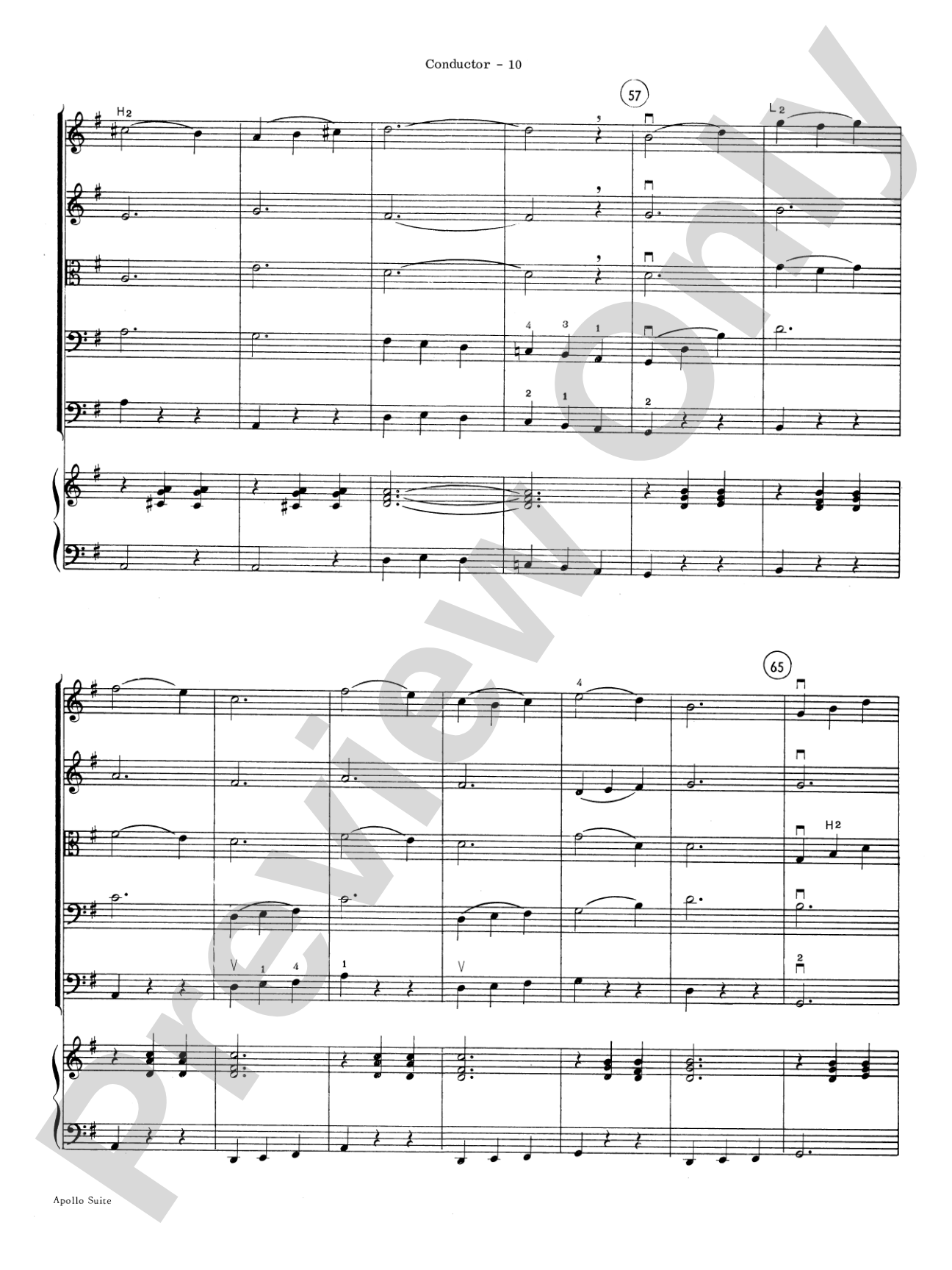 The Apollo Suite: String Orchestra Conductor Score & Parts