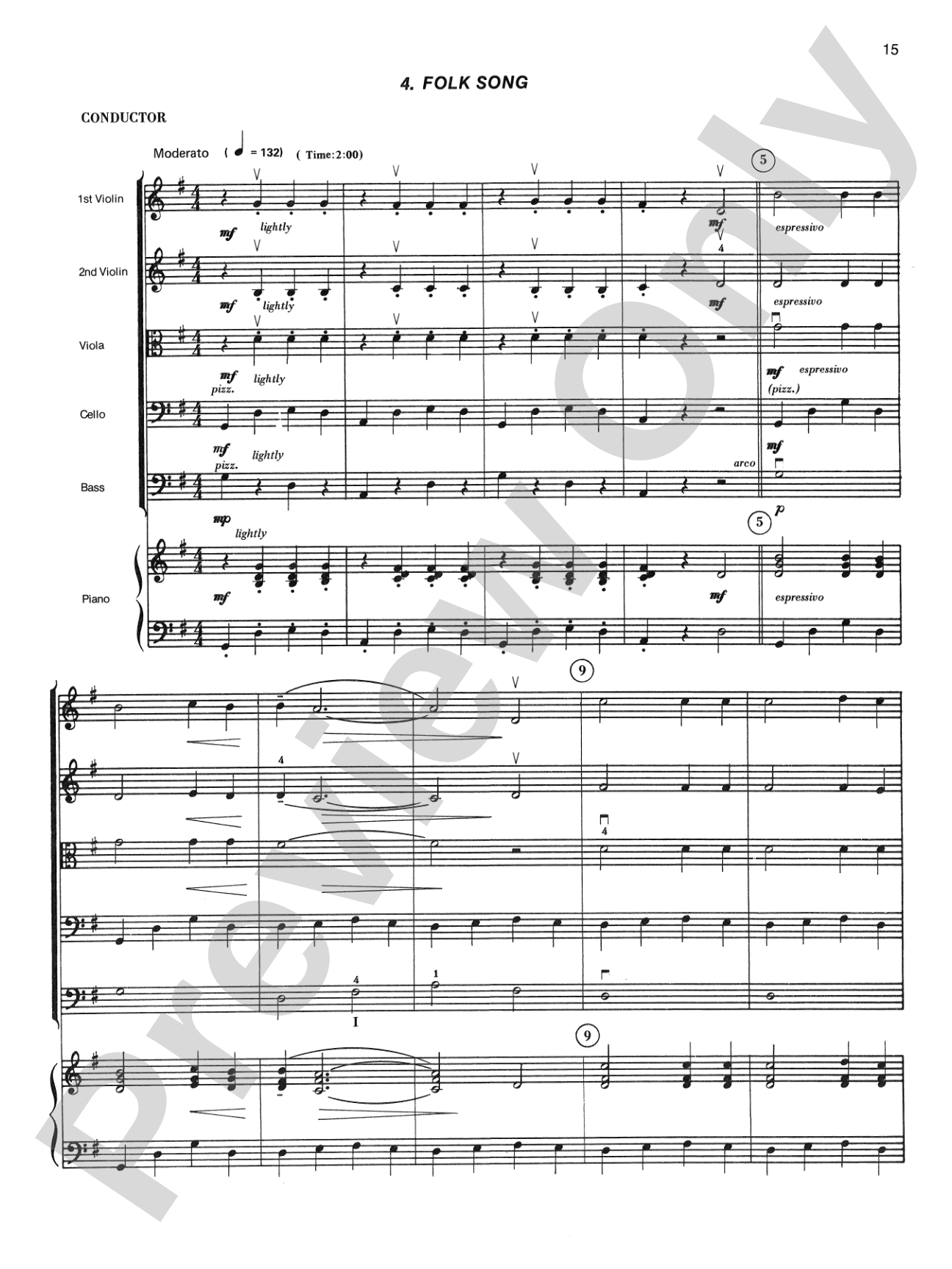 Belvedere Suite: String Orchestra Conductor Score & Parts