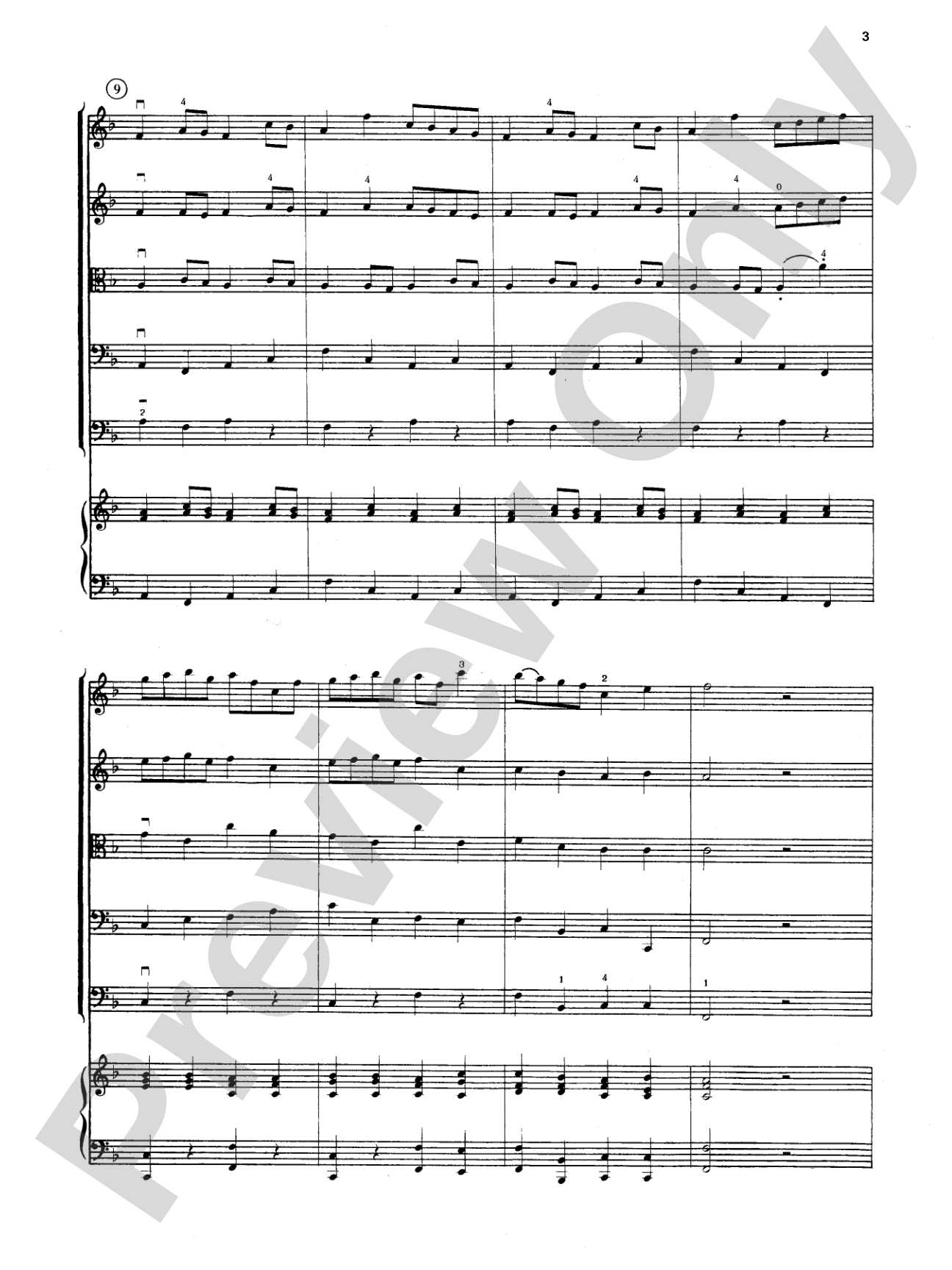 Brandenburg Concerto No. 2: String Orchestra Conductor Score & Parts