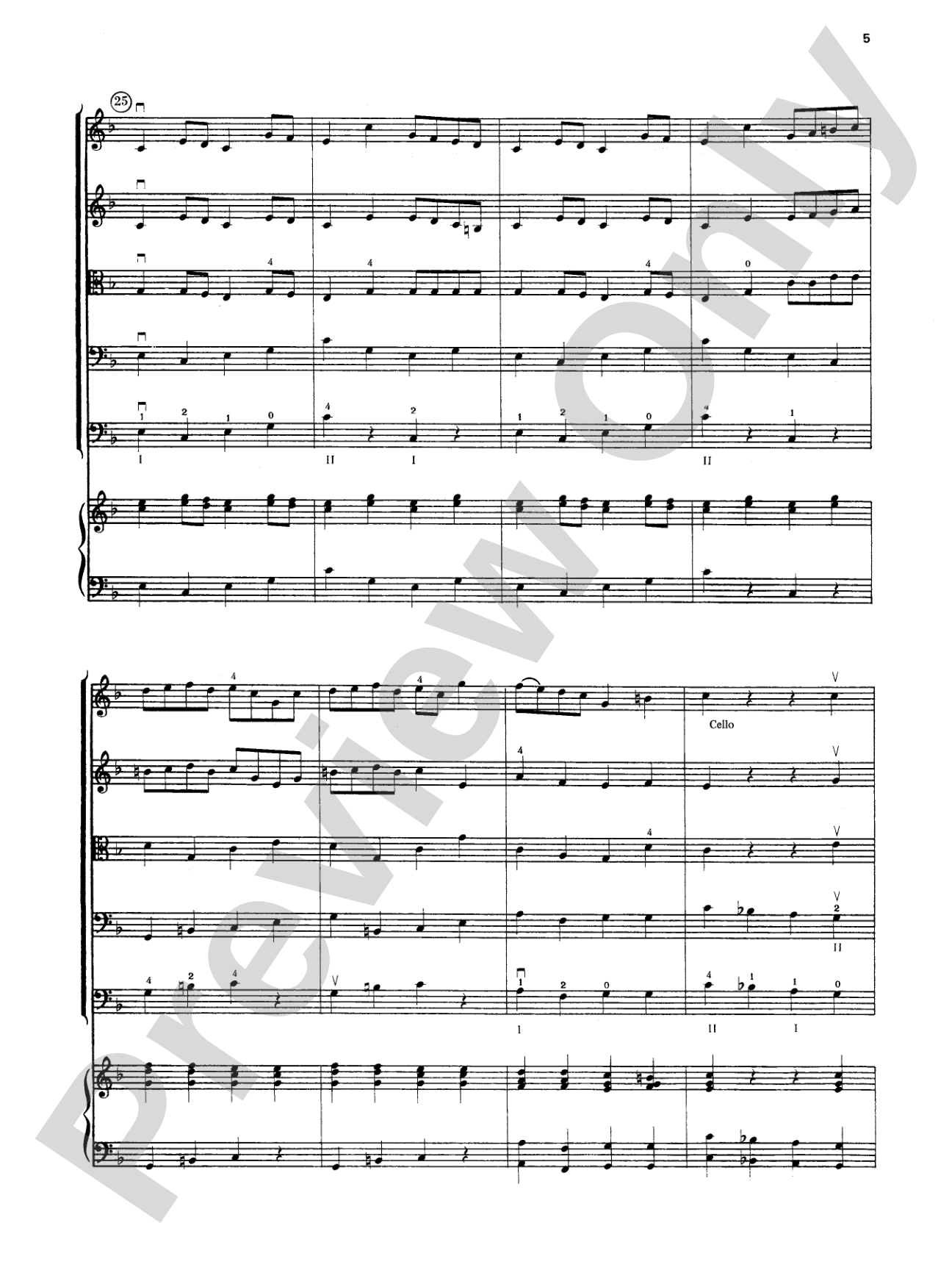 Brandenburg Concerto No. 2: String Orchestra Conductor Score & Parts