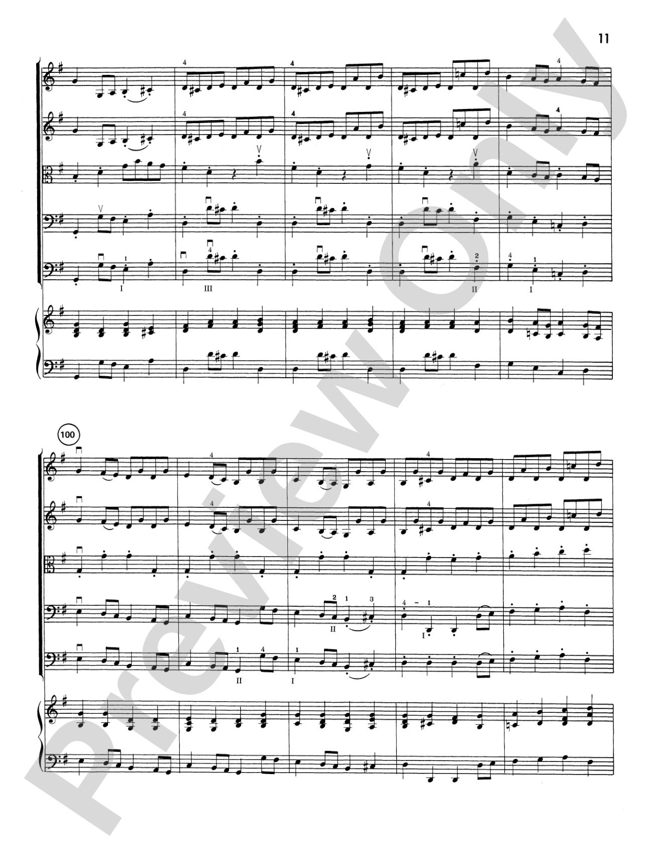 Brandenburg Concerto No. 3: Score