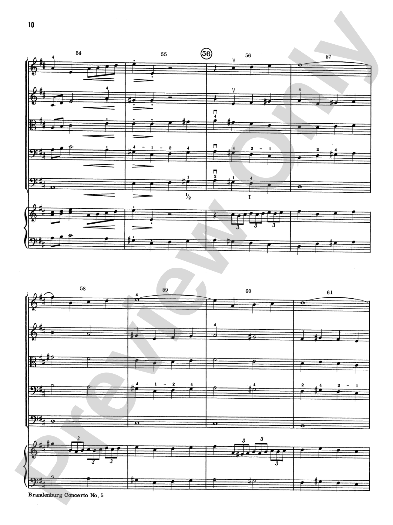 Brandenburg Concerto No. 5: Score