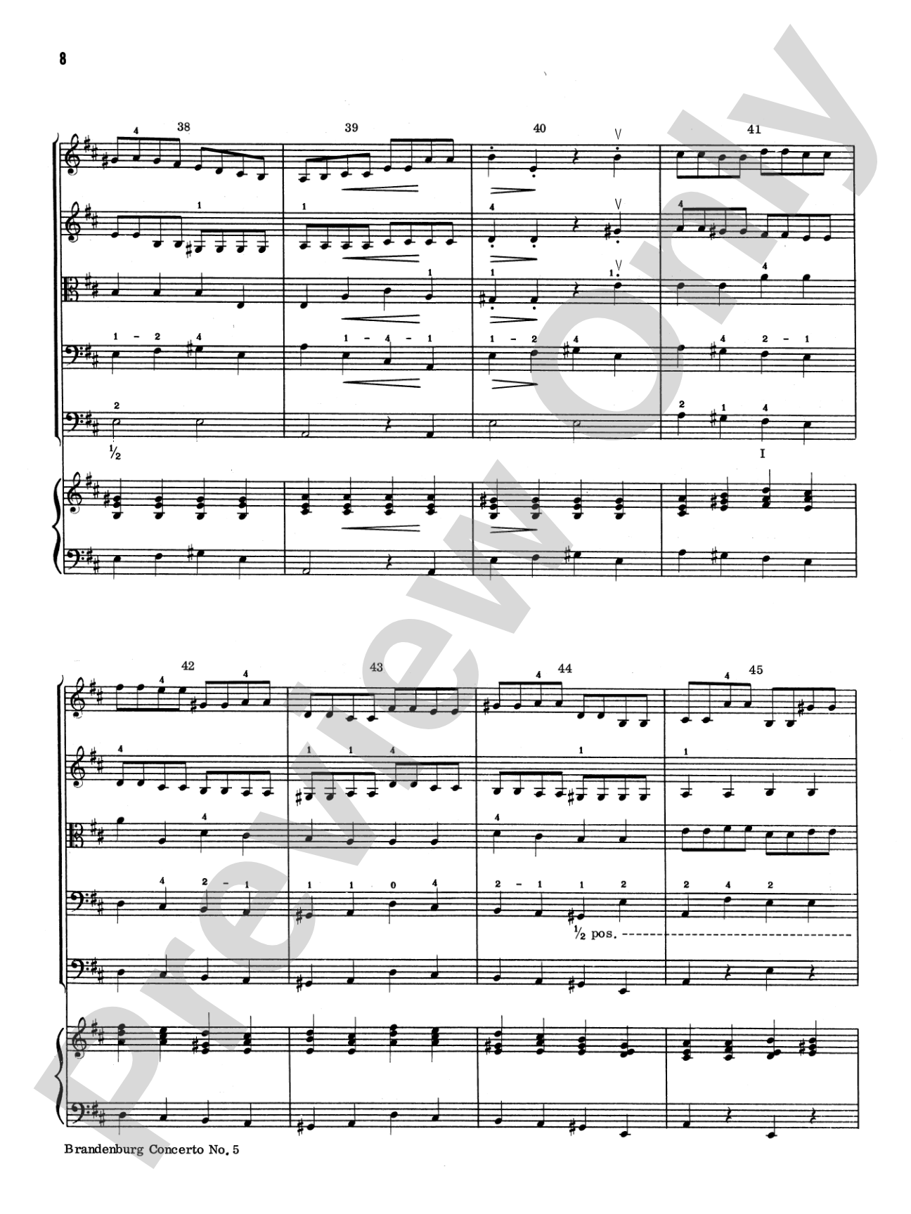 Brandenburg Concerto No. 5: Score