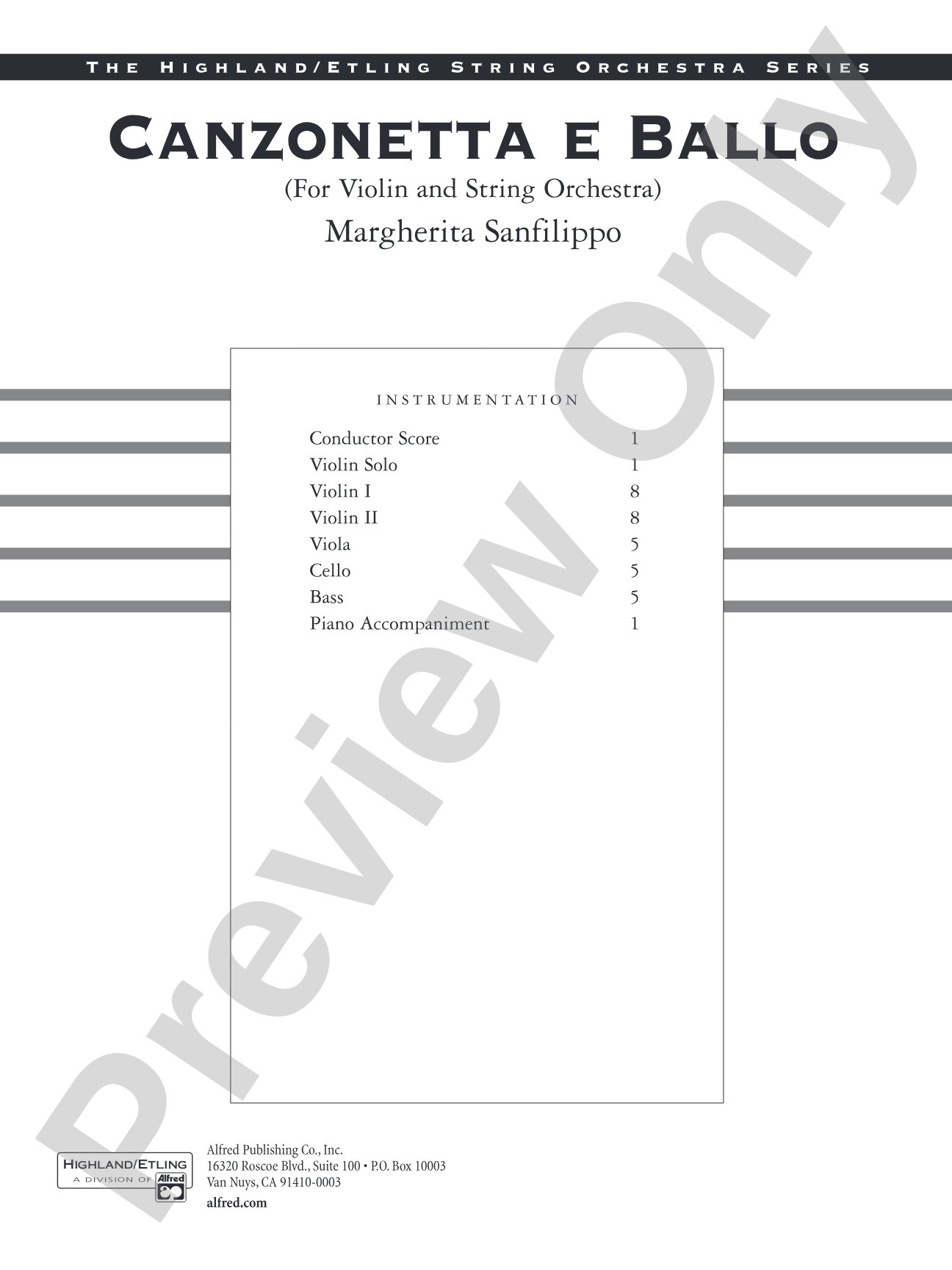 Canzonetta e Ballo (solo violin and string orchestra)