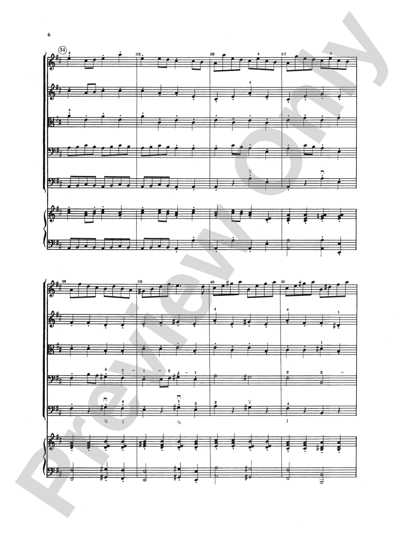 Concerto in D Major (from Clavier Concerto No. 3): String Orchestra Conductor Score & Parts