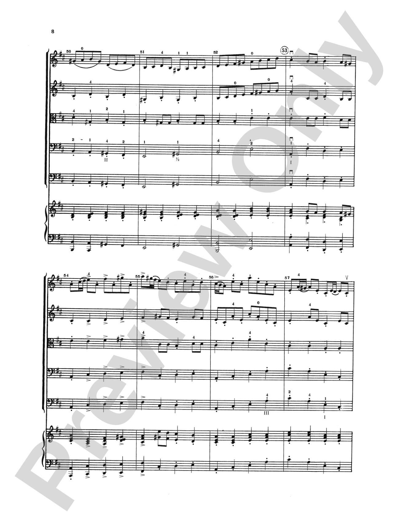Concerto in D Major (from Clavier Concerto No. 3): String Orchestra Conductor Score & Parts