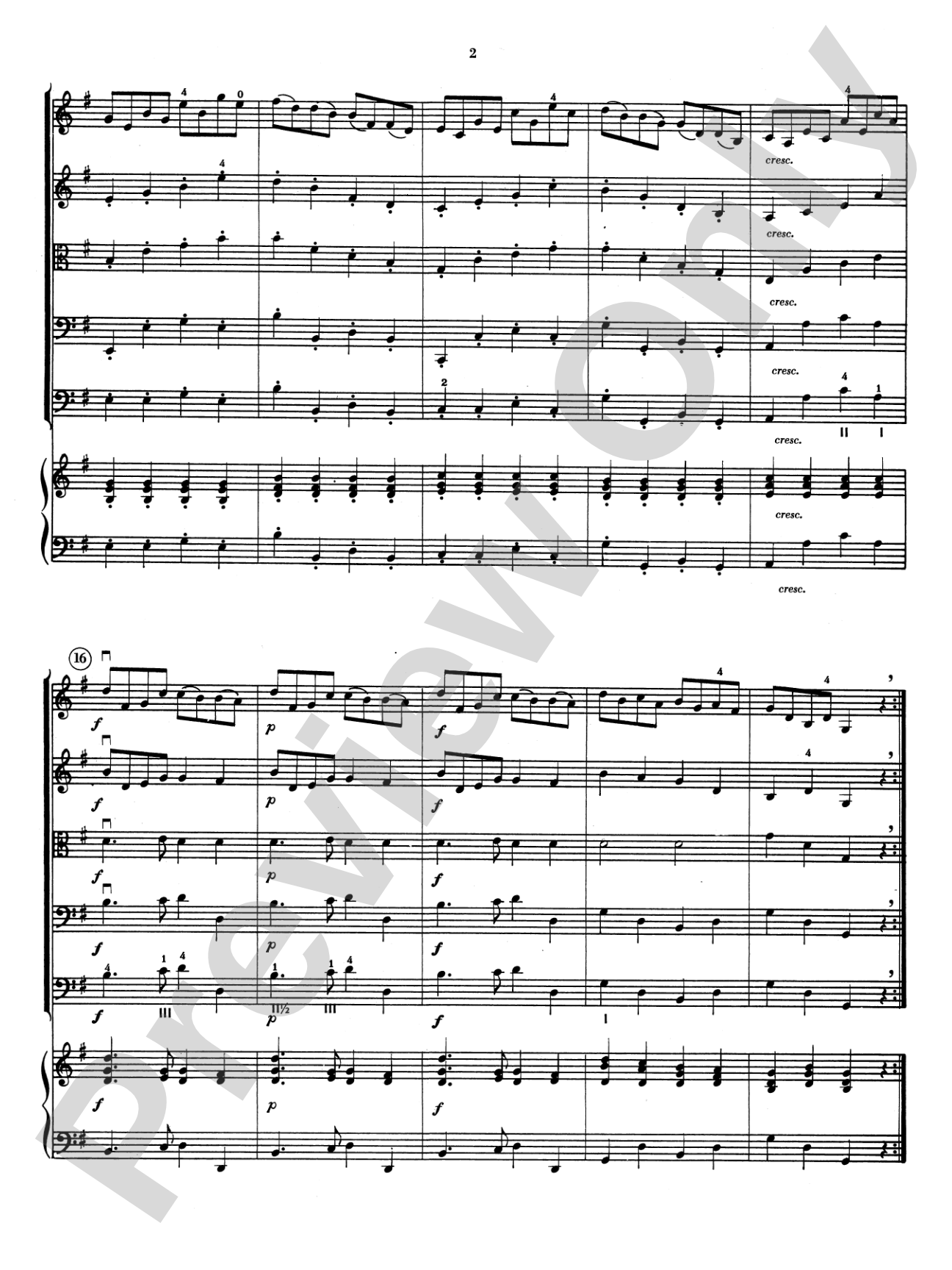 Concerto in E minor: String Orchestra Conductor Score & Parts