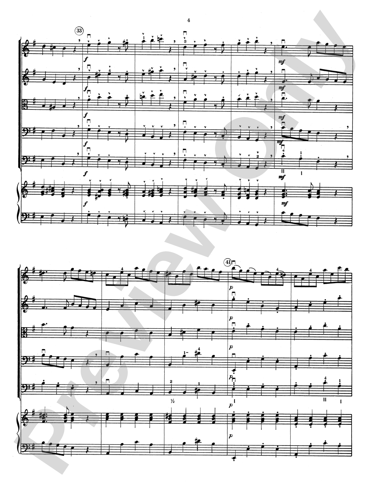 Concerto in E minor: String Orchestra Conductor Score & Parts