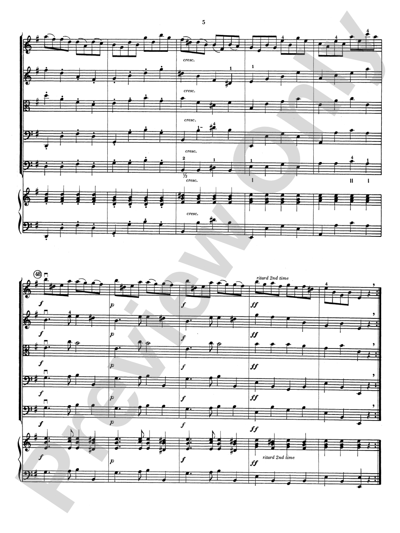Concerto in E minor: String Orchestra Conductor Score & Parts