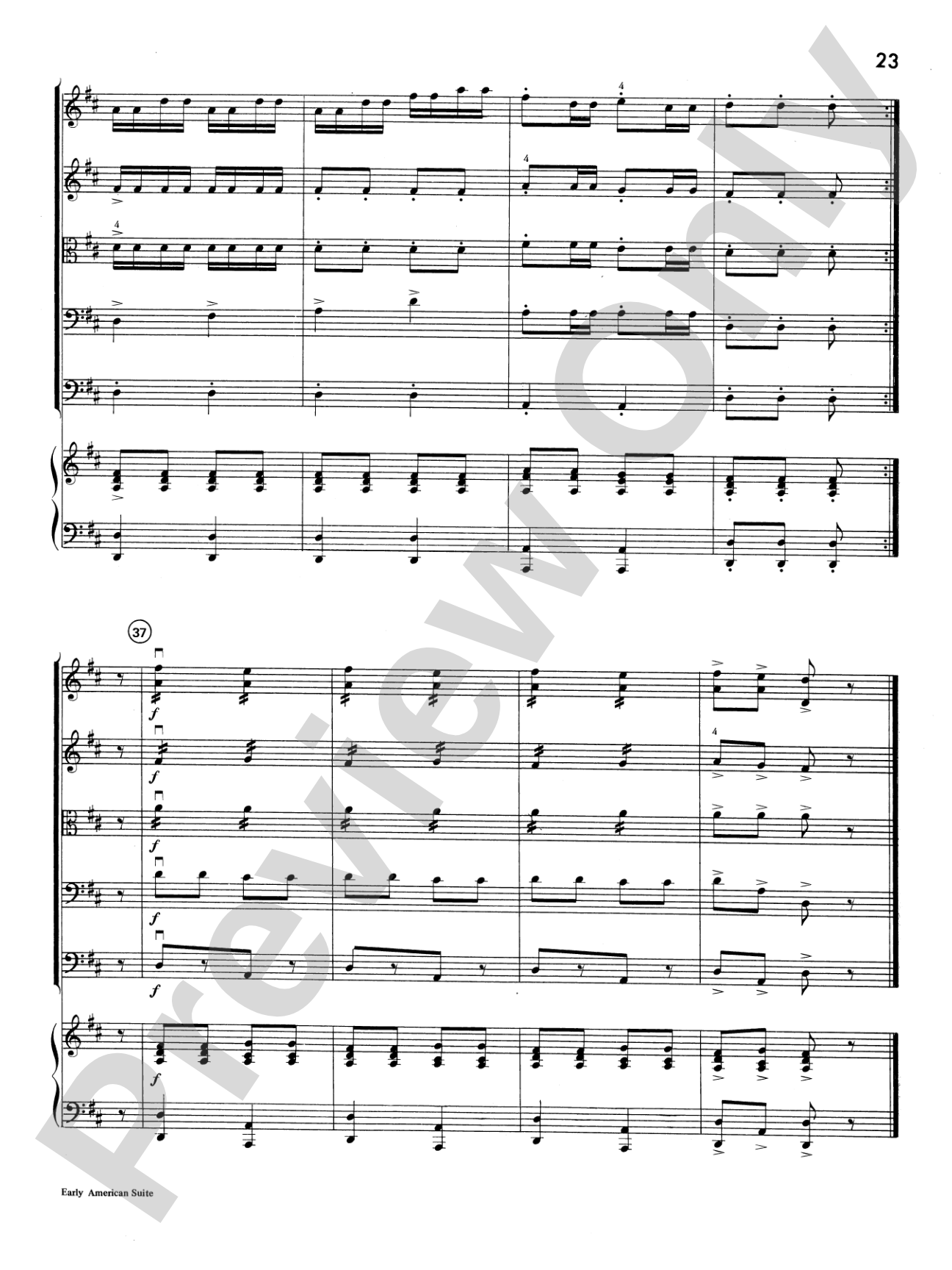 Early American Suite: String Orchestra Conductor Score & Parts