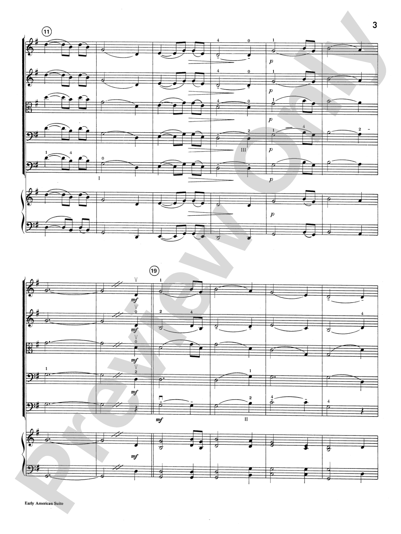 Early American Suite: String Orchestra Conductor Score & Parts