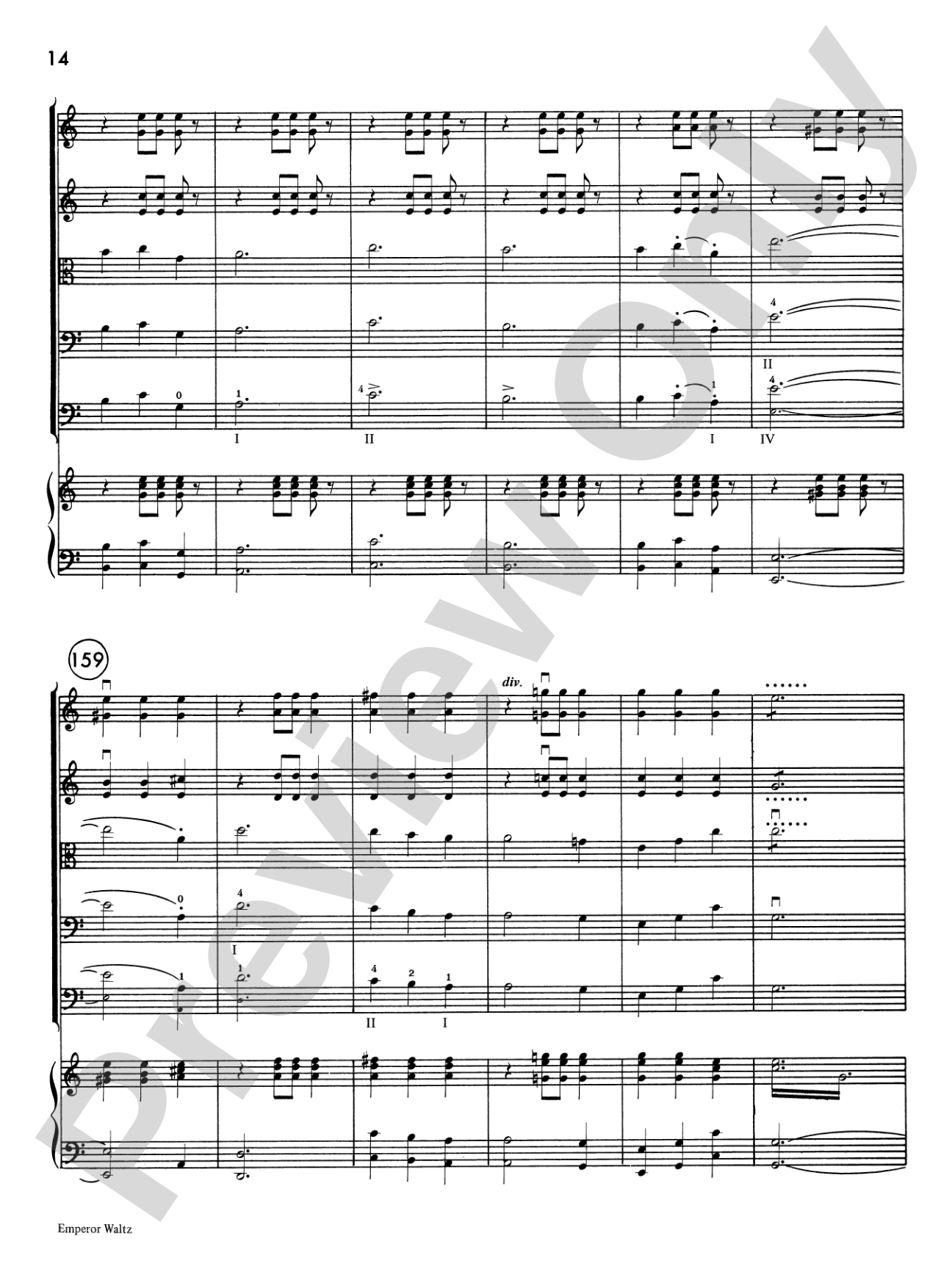Emperor Waltz: String Orchestra Conductor Score & Parts