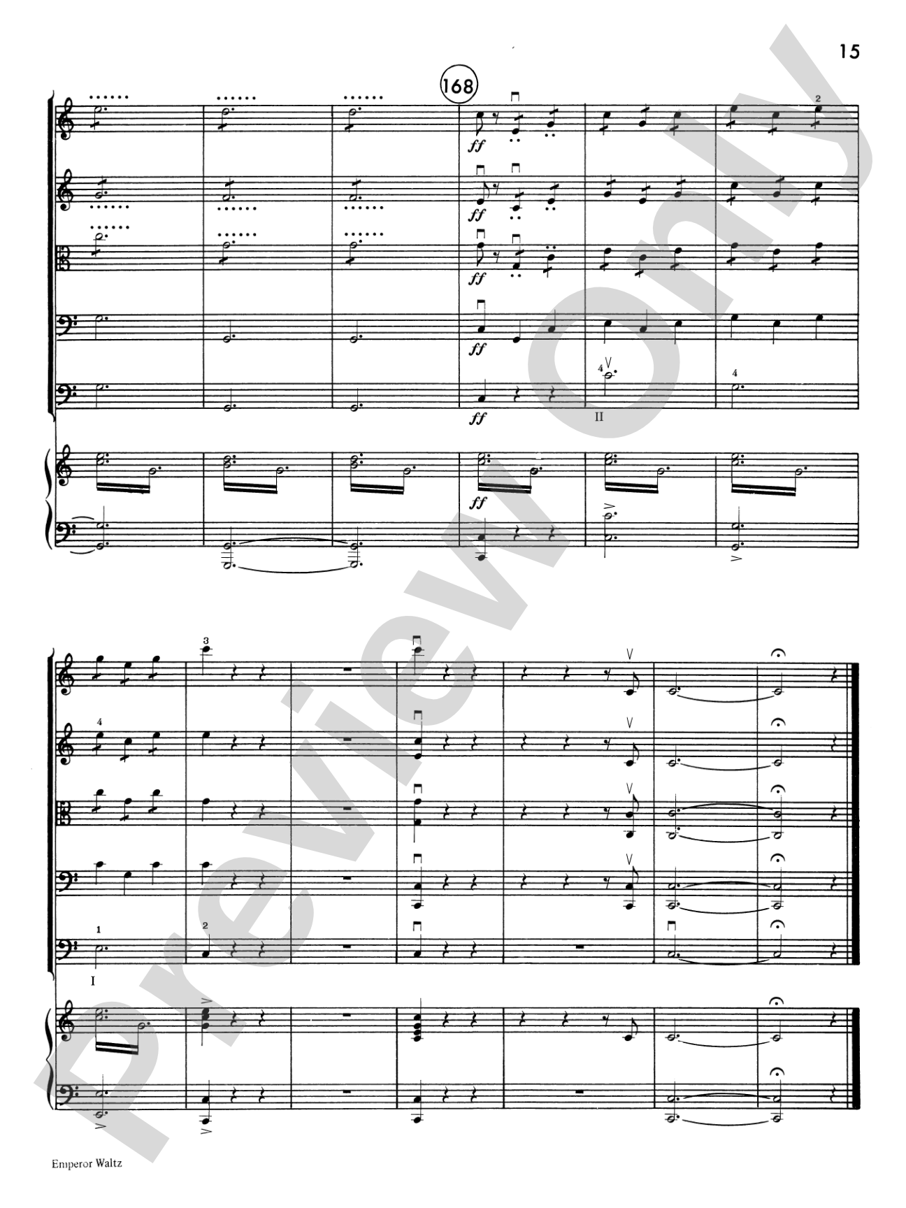 Emperor Waltz: String Orchestra Conductor Score & Parts
