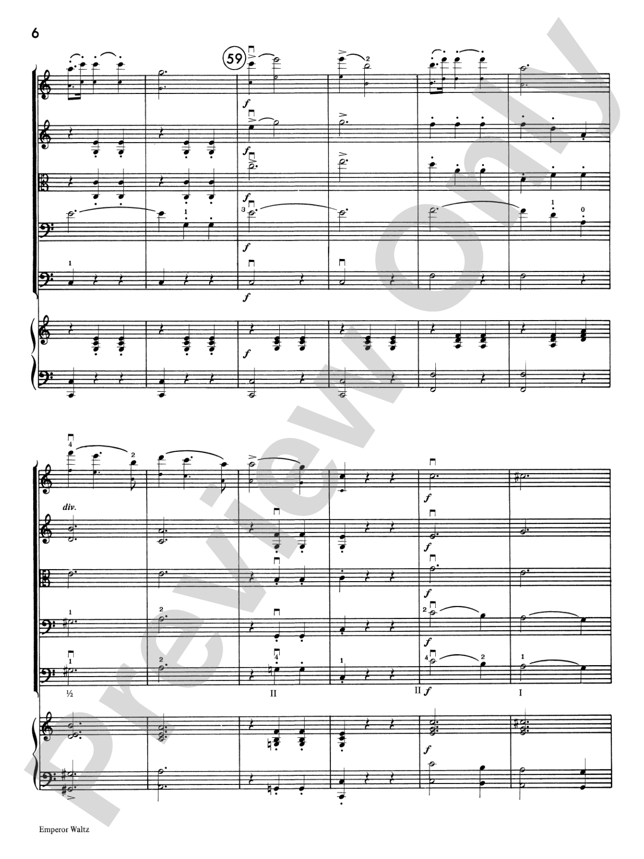 Emperor Waltz: String Orchestra Conductor Score & Parts