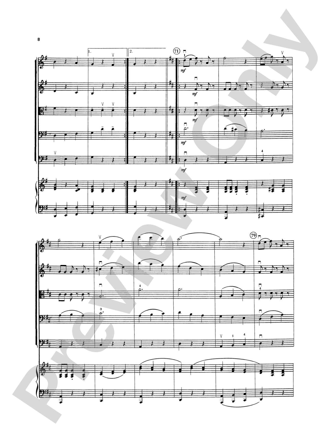 Fledermaus Waltzes: String Orchestra Conductor Score & Parts