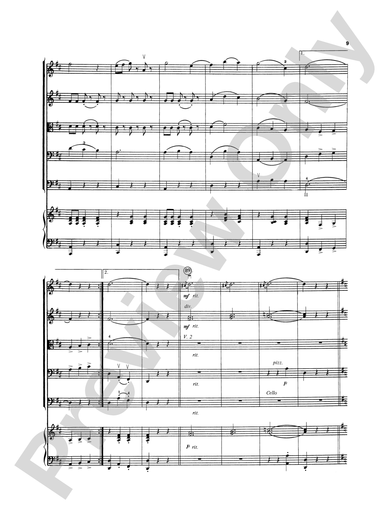 Fledermaus Waltzes: String Orchestra Conductor Score & Parts