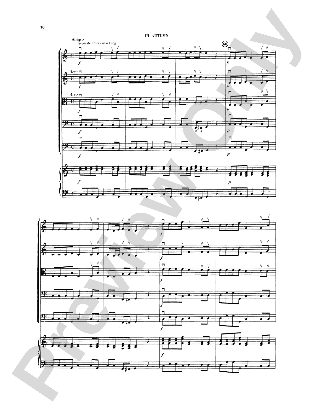 The Four Seasons (Spring, Winter, Autumn): String Orchestra Conductor Score & Parts