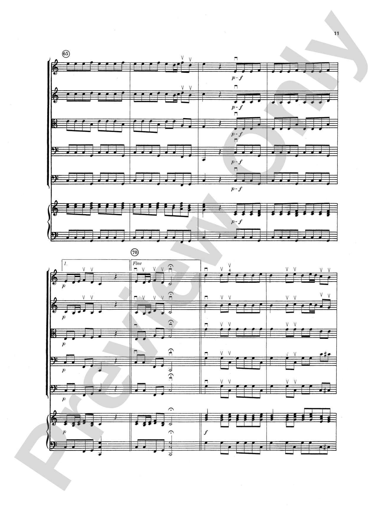 The Four Seasons (Spring, Winter, Autumn): String Orchestra Conductor Score & Parts