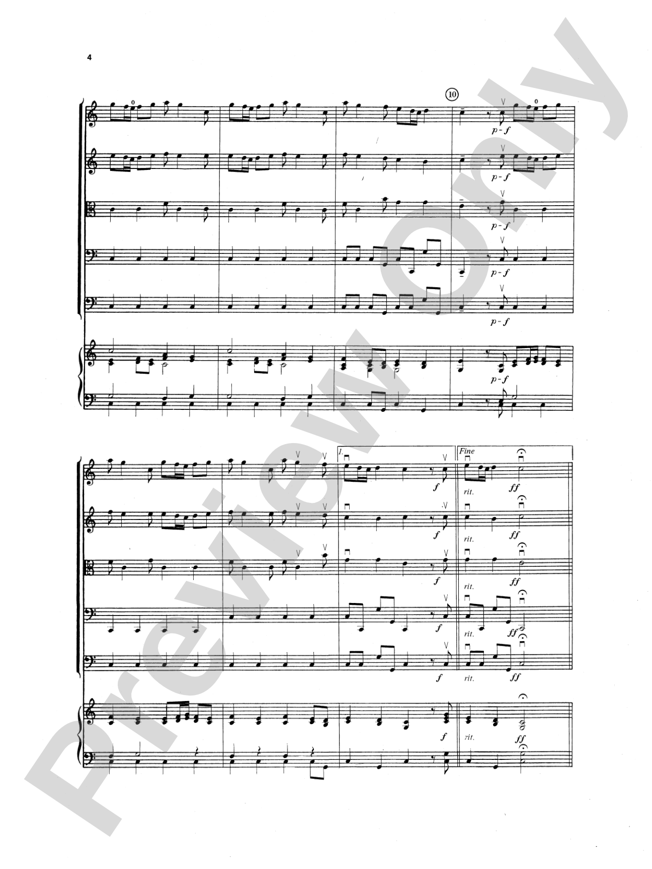 The Four Seasons (Spring, Winter, Autumn): String Orchestra Conductor Score & Parts