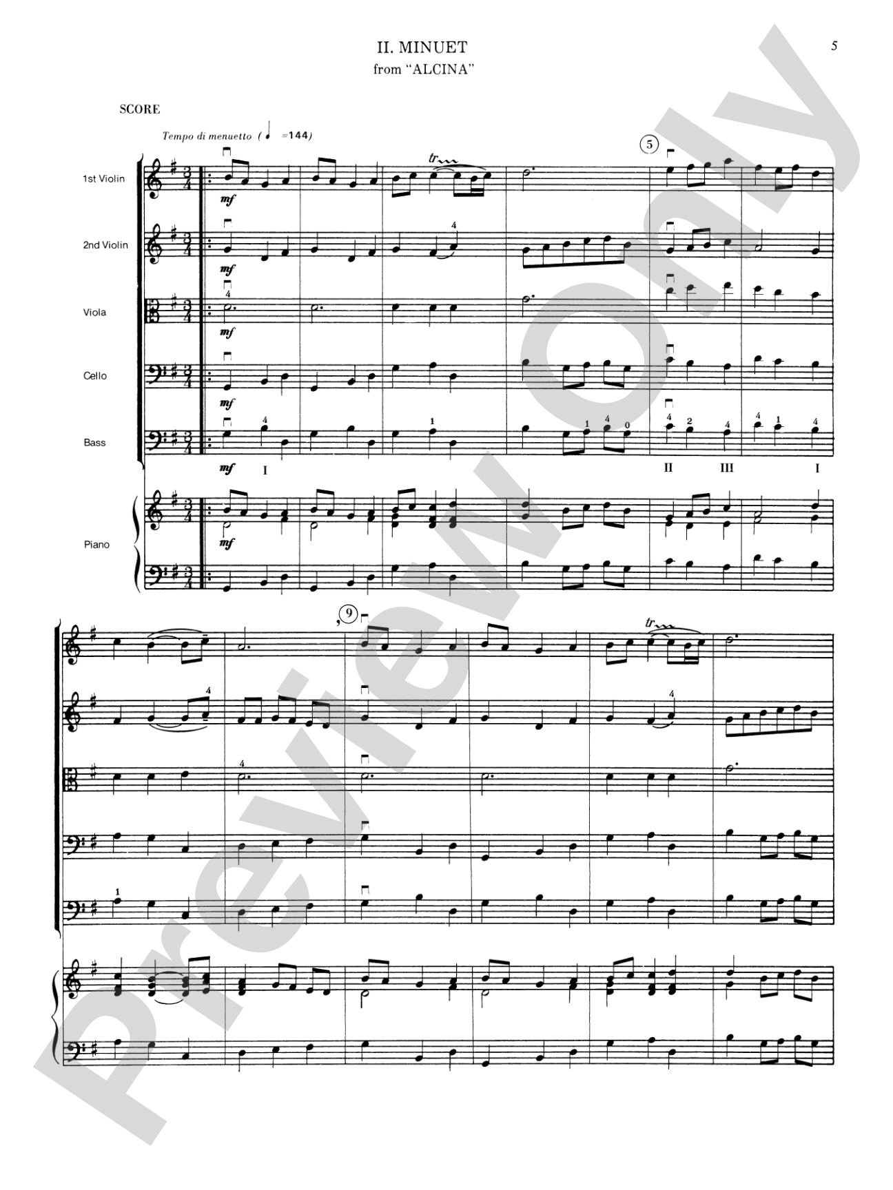 The Harmonious Blacksmith Suite: String Orchestra Conductor Score & Parts