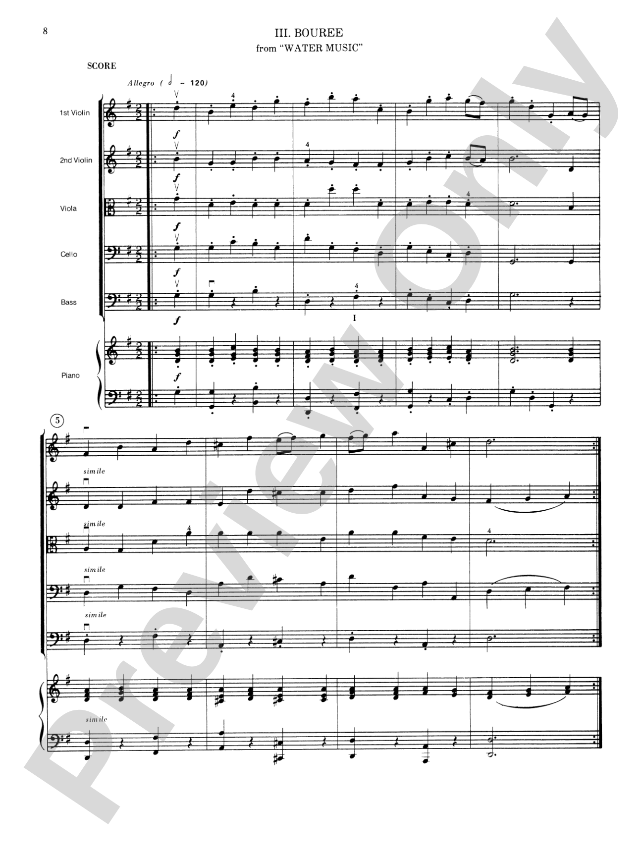 The Harmonious Blacksmith Suite: String Orchestra Conductor Score & Parts