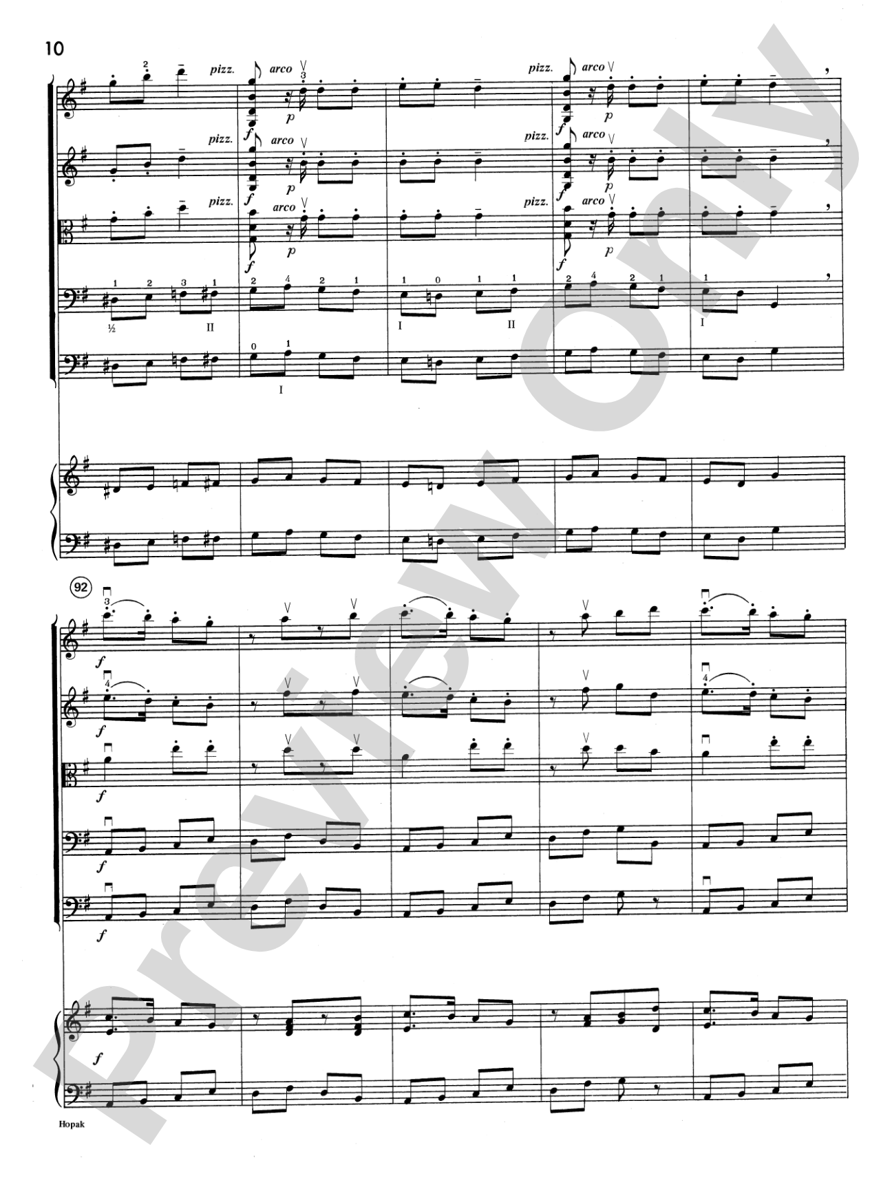 Hopak: String Orchestra Conductor Score & Parts