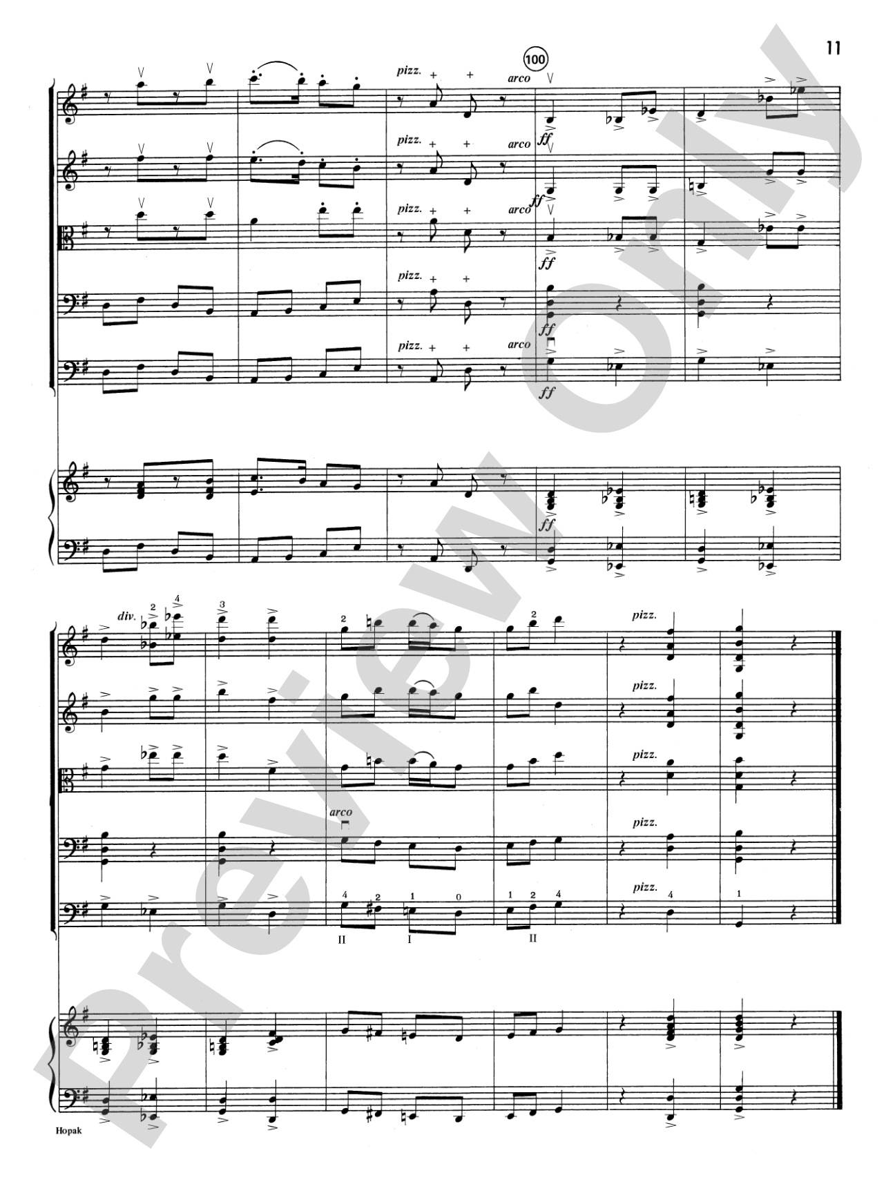 Hopak: String Orchestra Conductor Score & Parts