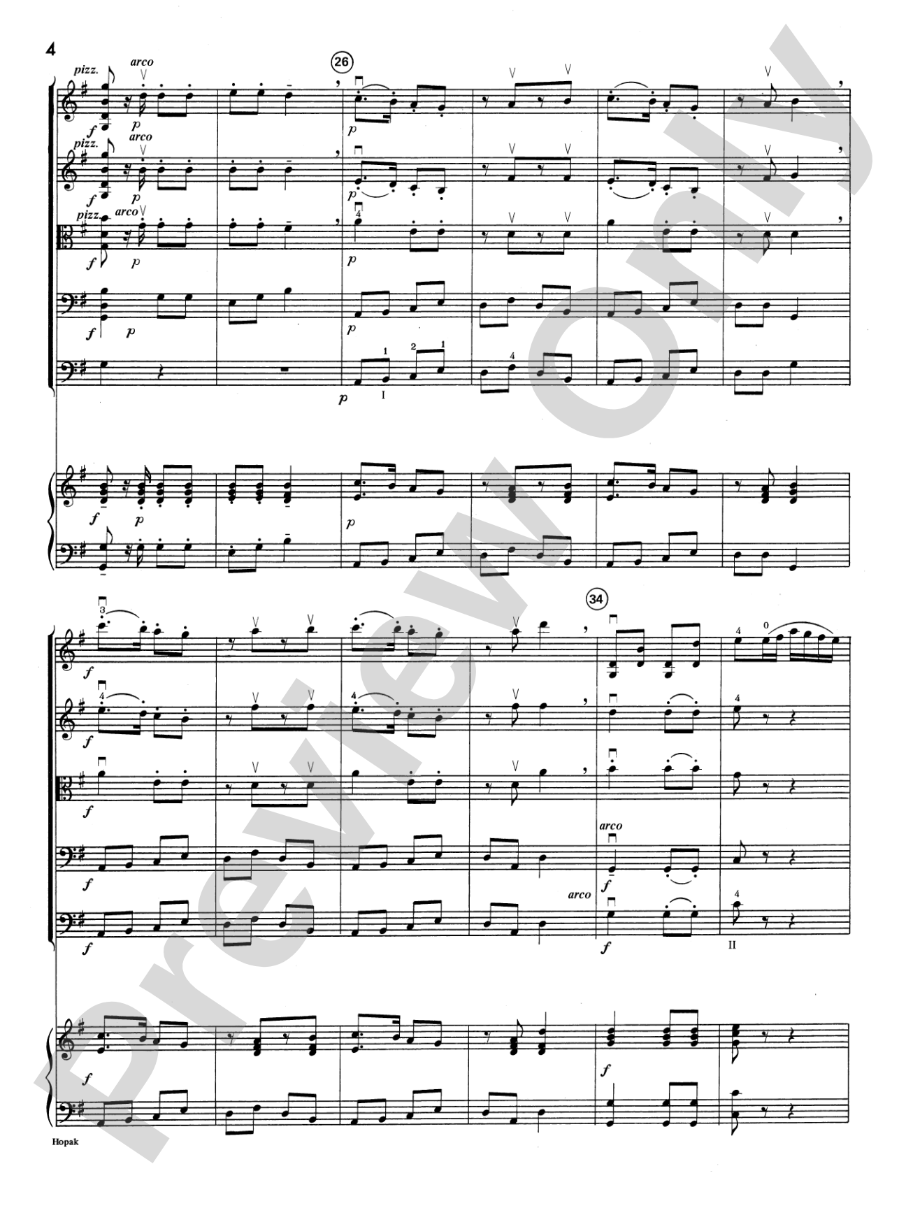 Hopak: String Orchestra Conductor Score & Parts