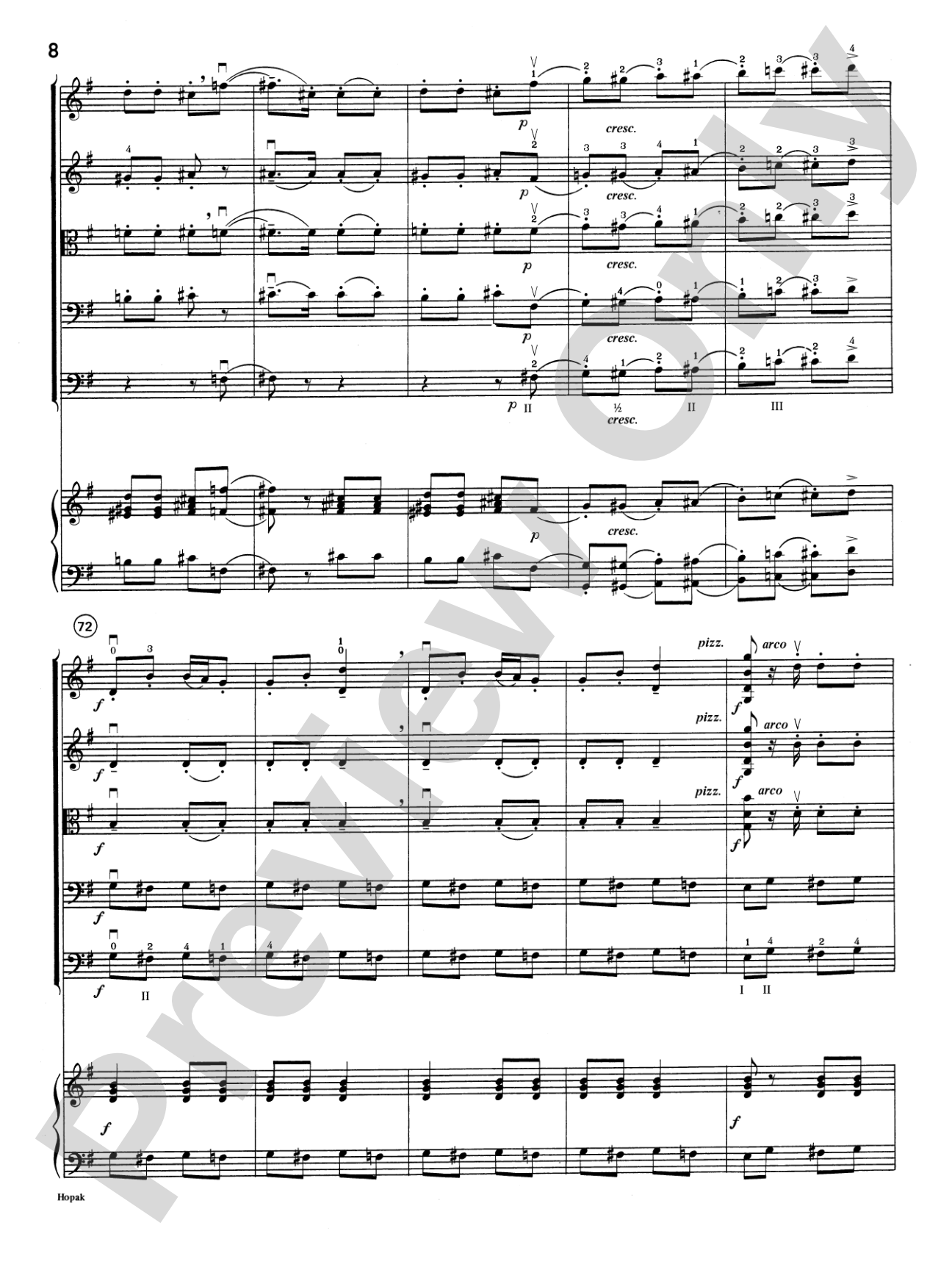Hopak: String Orchestra Conductor Score & Parts