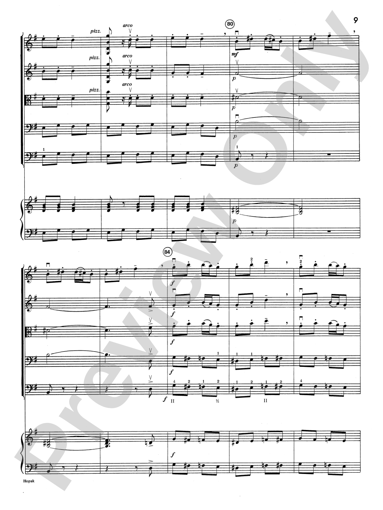 Hopak: String Orchestra Conductor Score & Parts
