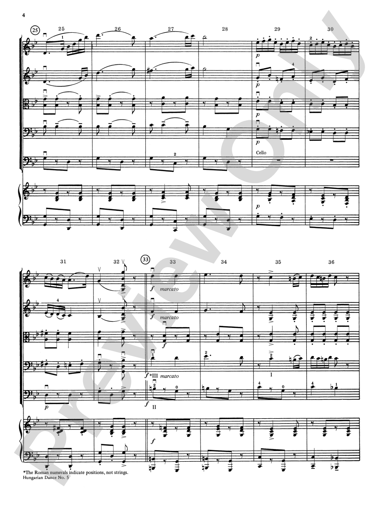 Hungarian Dance No. 5: String Orchestra Conductor Score & Parts