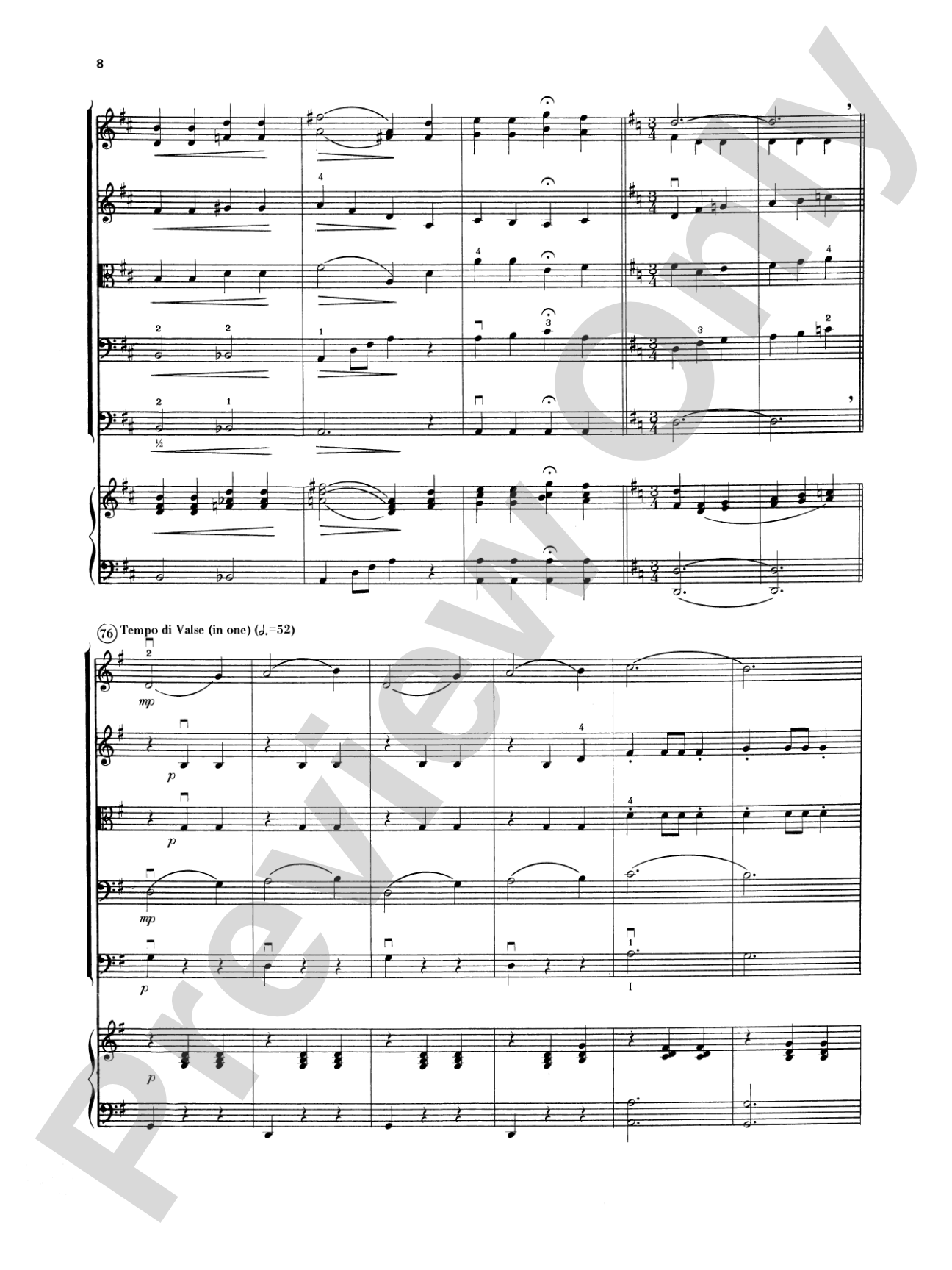 The Merry Widow: String Orchestra Conductor Score & Parts