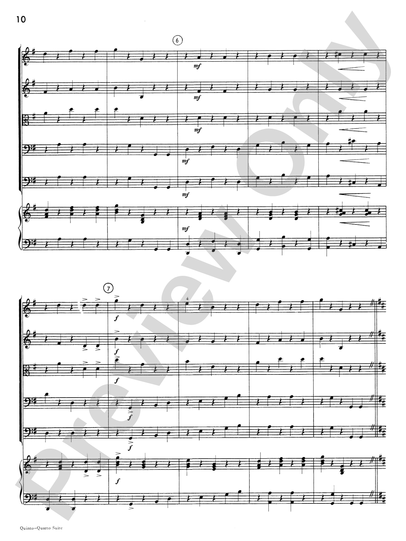 Quinto-Quarto Suite: String Orchestra Conductor Score & Parts