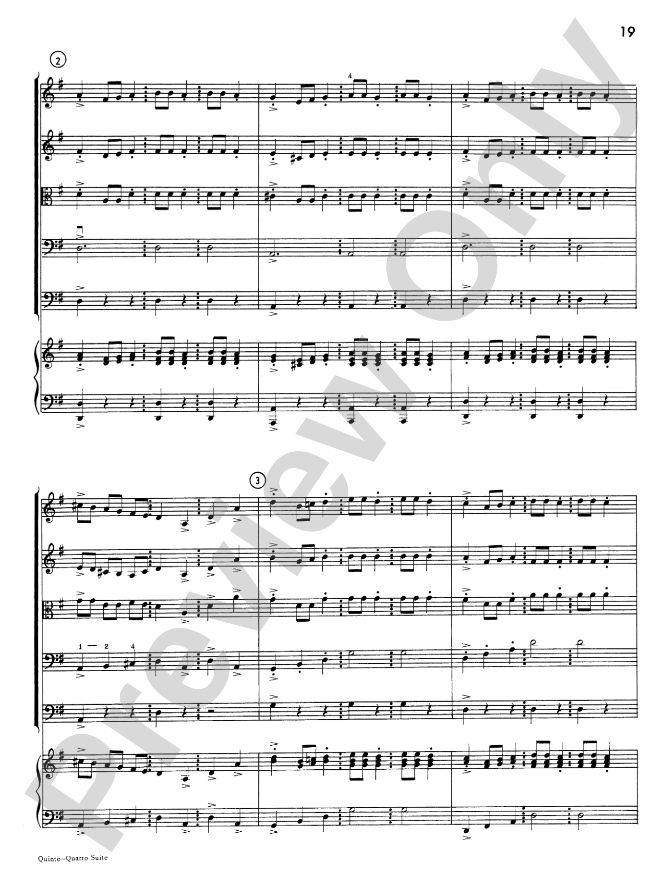 Quinto-Quarto Suite: String Orchestra Conductor Score & Parts