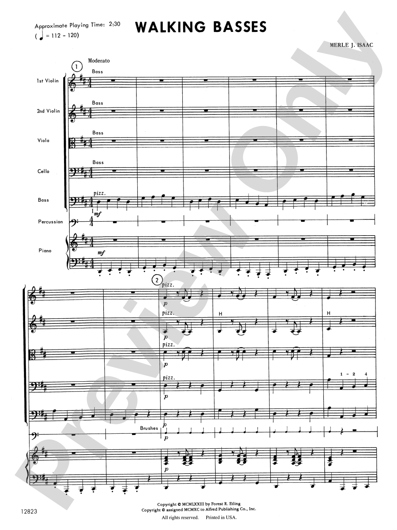 Walking Basses: String Orchestra Conductor Score & Parts