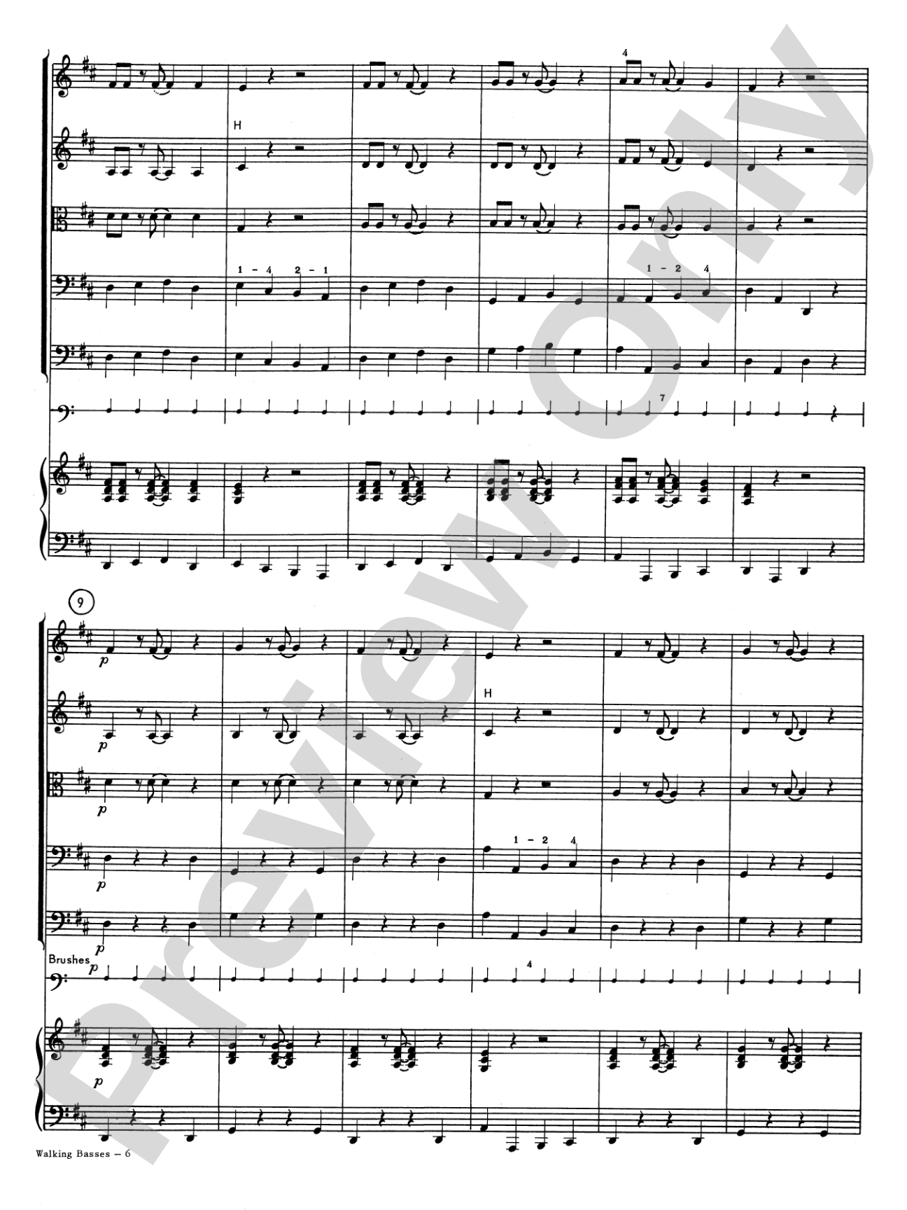 Walking Basses: String Orchestra Conductor Score & Parts