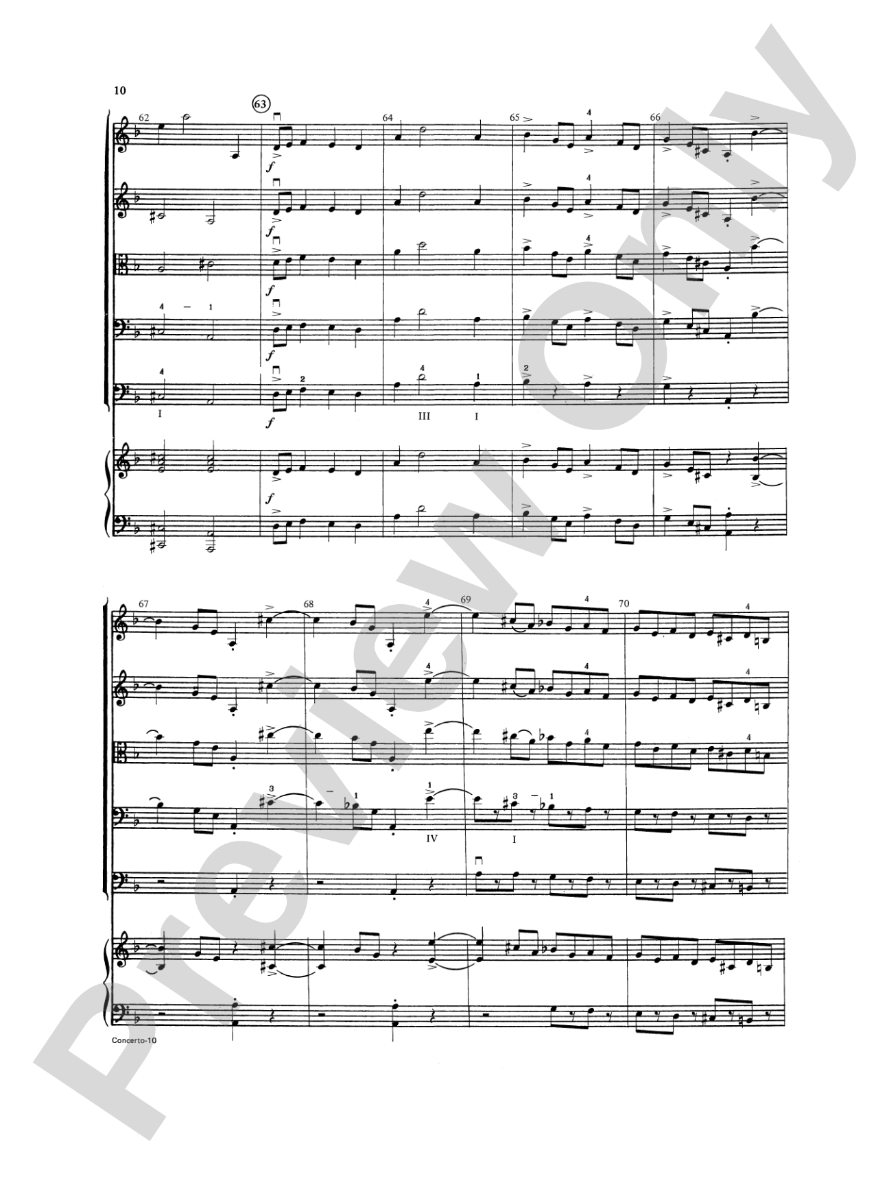 Concerto in D minor: String Orchestra Conductor Score & Parts